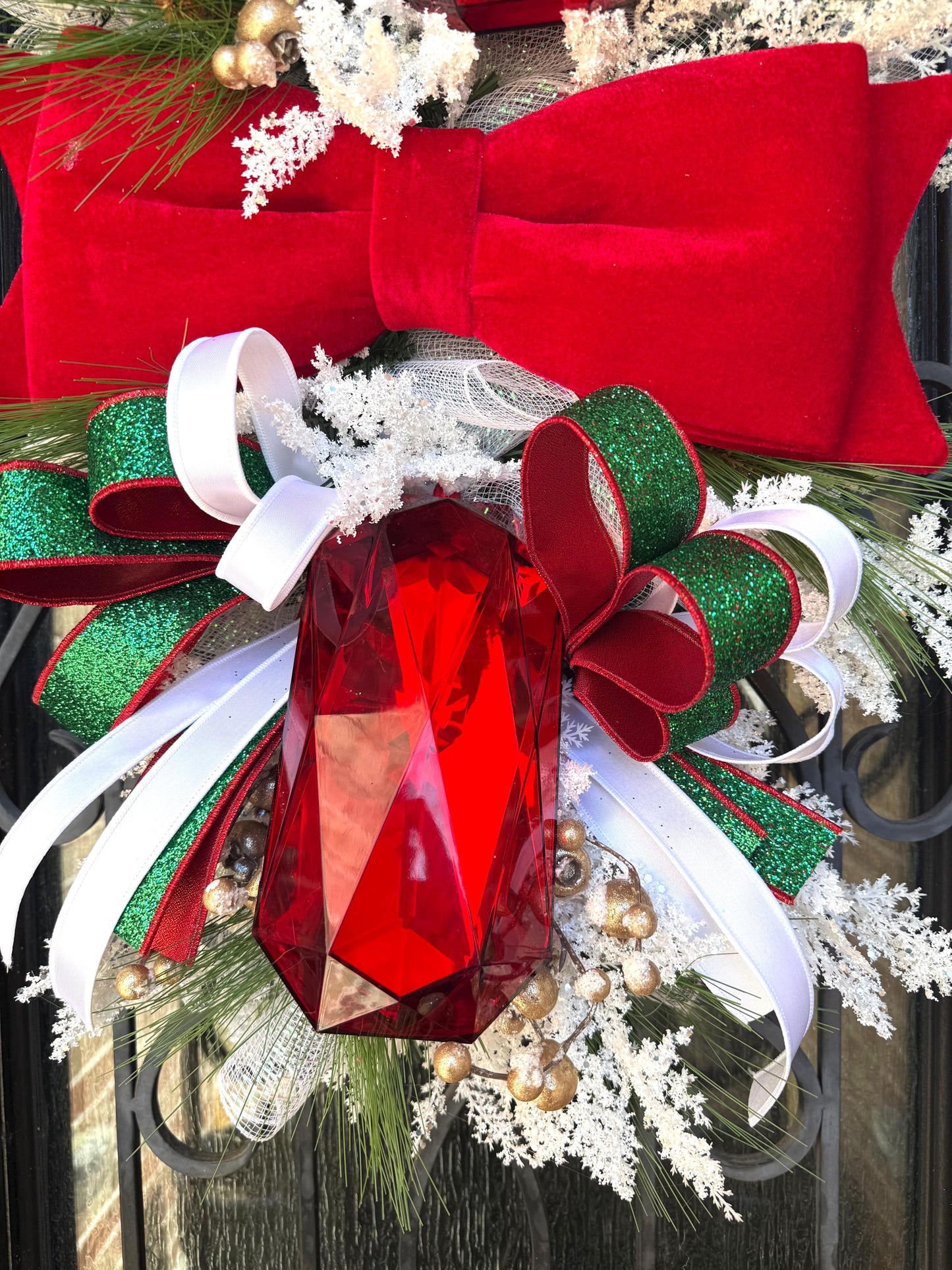 Christmas Swag Wreath, Holiday Porch Decor