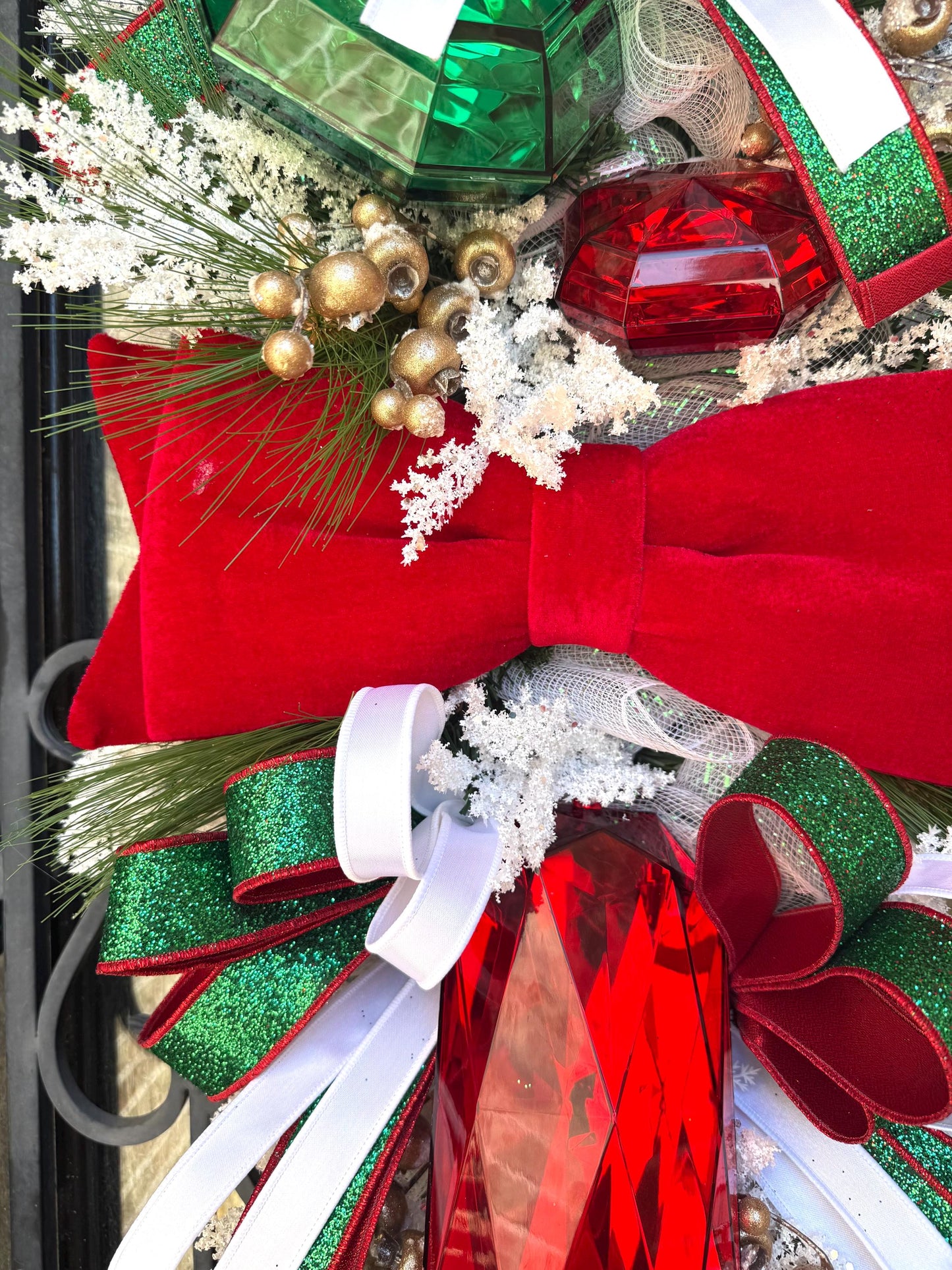 Christmas Swag Wreath, Holiday Porch Decor