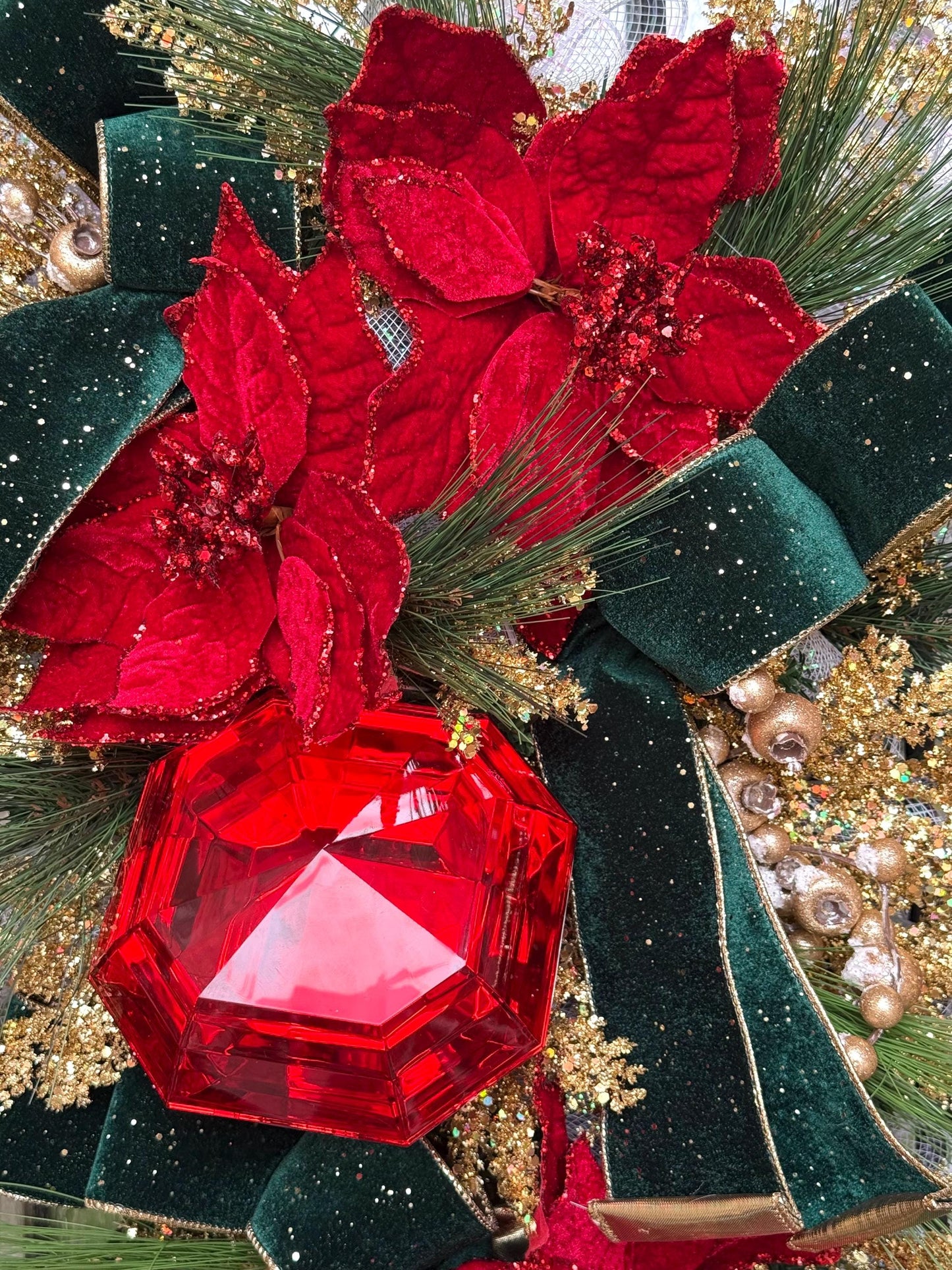 Christmas Swag Wreath, Holiday Porch Decor