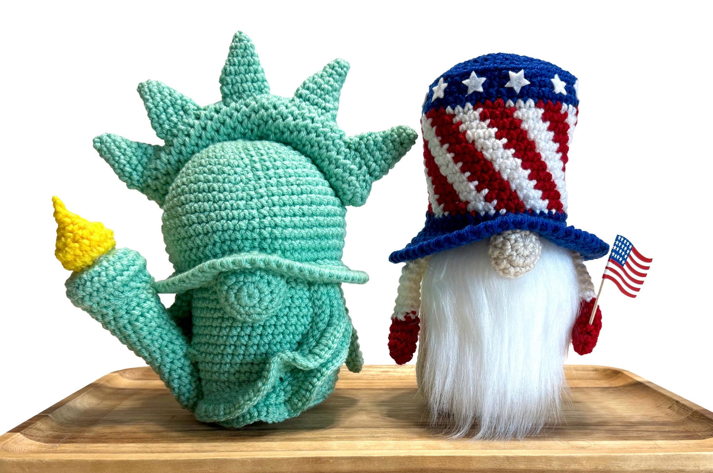 Lady Liberty Gnomes, Uncle Sam Gnome, Patriotic Gnome
