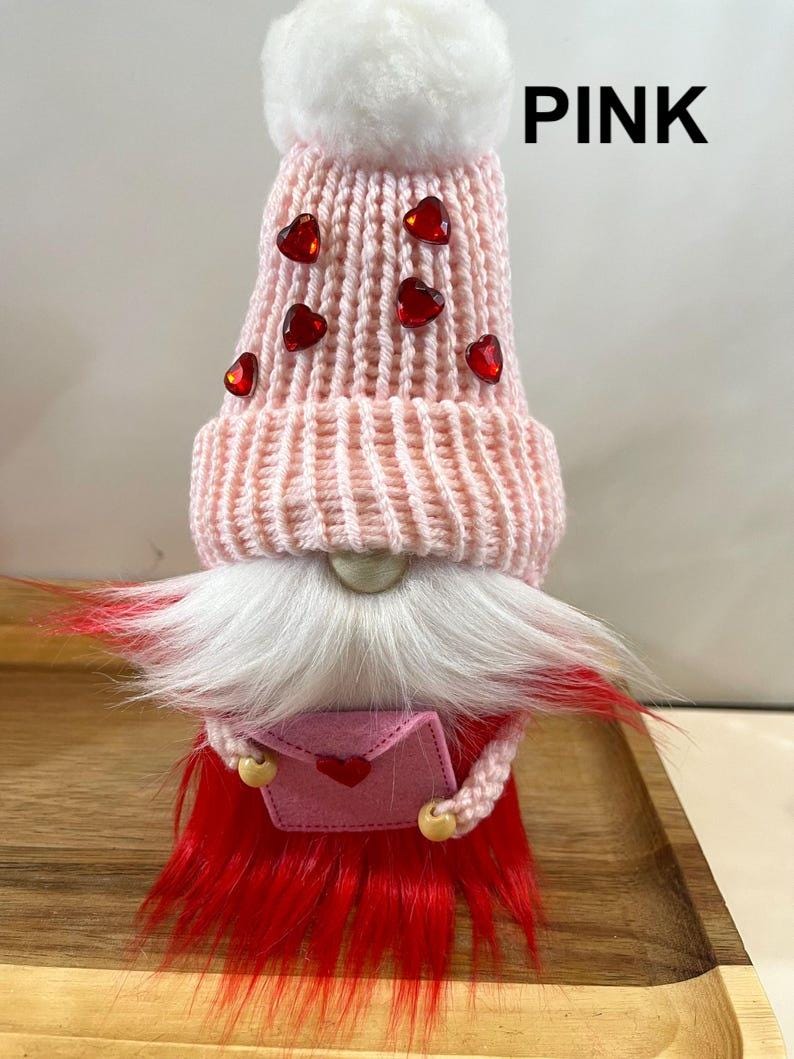 Valentine's Day Gnome, Spring Holiday Decor, Tiered Tray Decorations