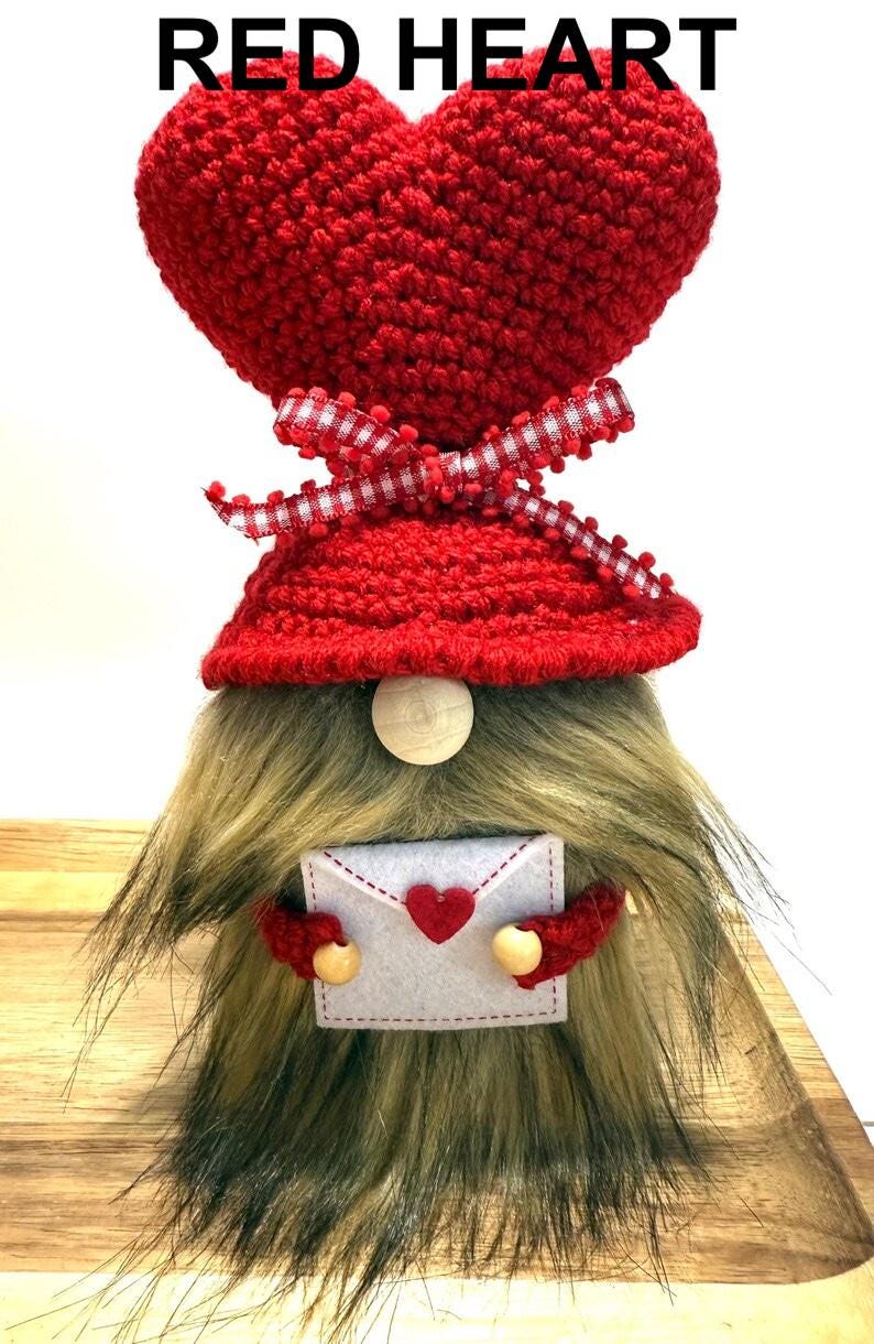 Valentine's Day Gnome, Spring Holiday Decor, Tiered Tray Decorations