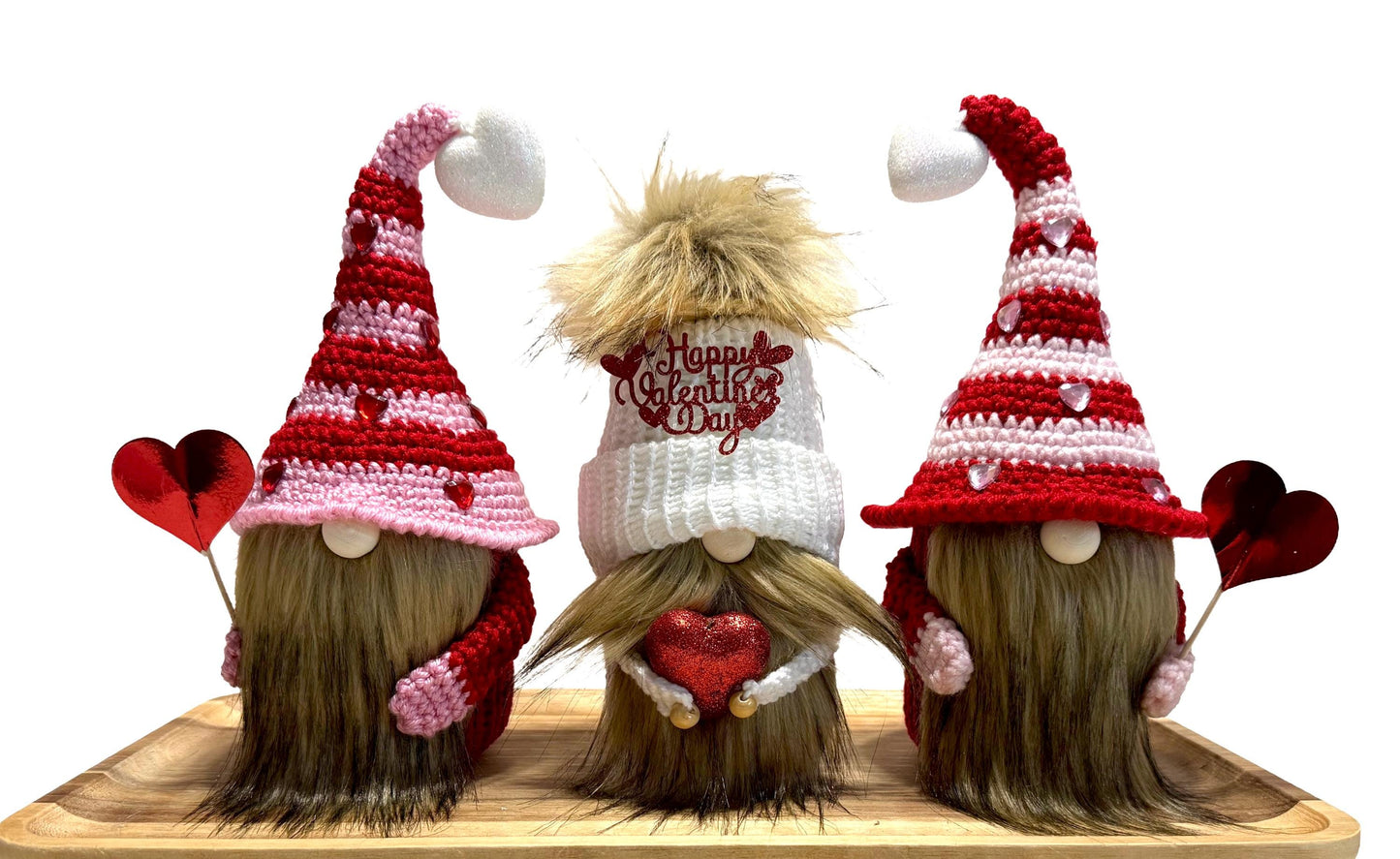 Valentine's Day Gnome, Spring Holiday Decor, Tiered Tray Decorations