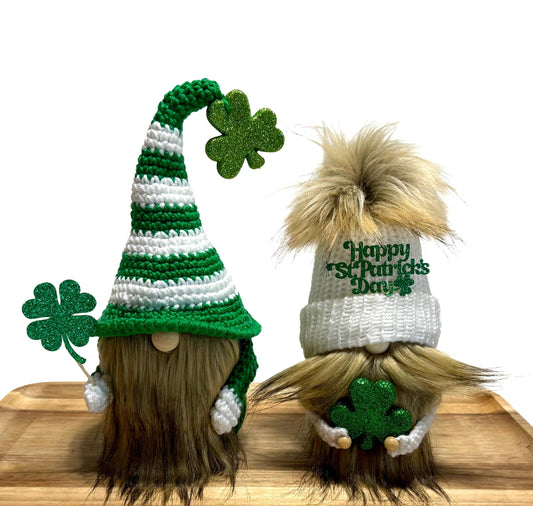 St. Patrick's Day Knit Shamrock Gnome