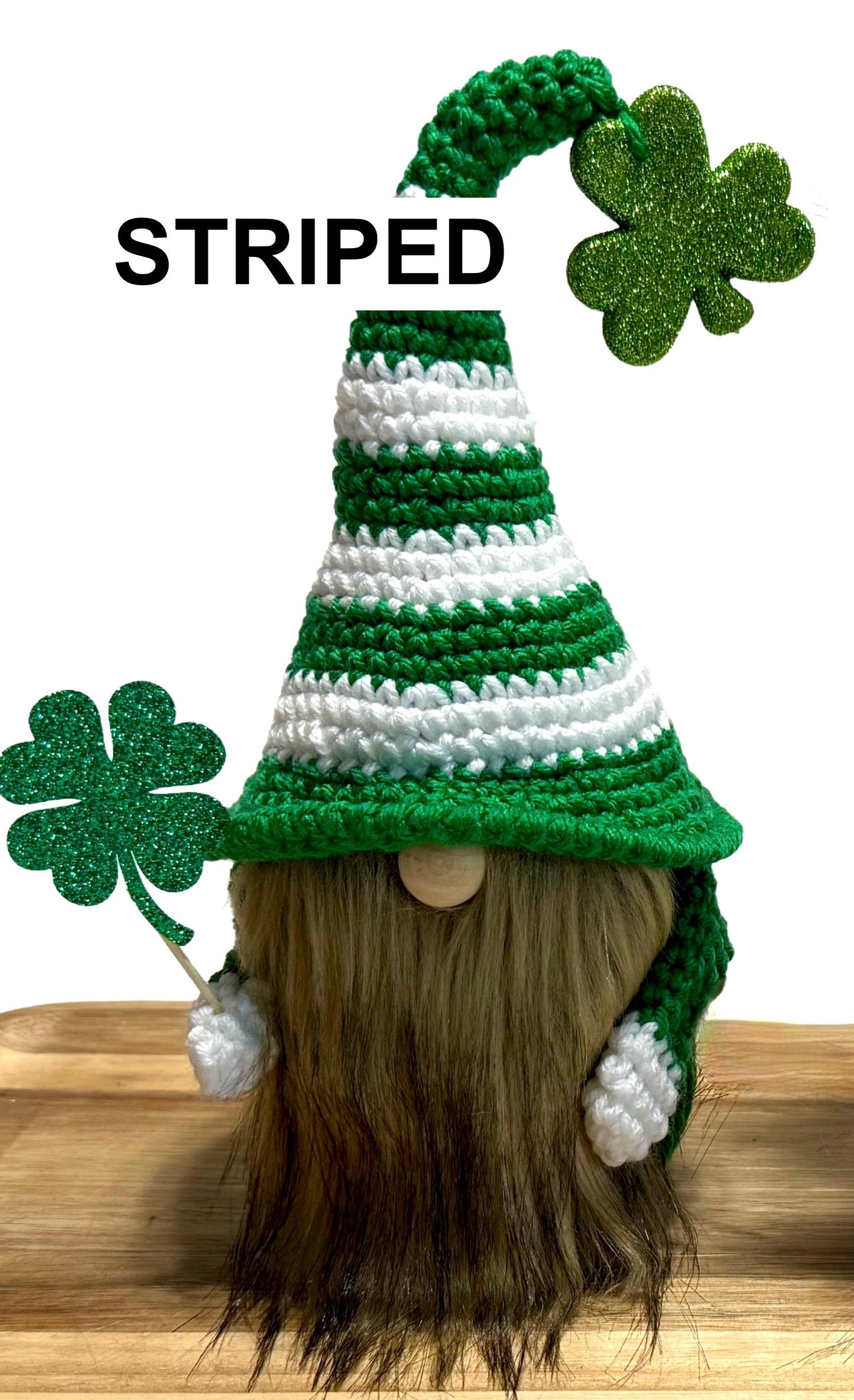 St. Patrick's Day Knit Shamrock Gnome