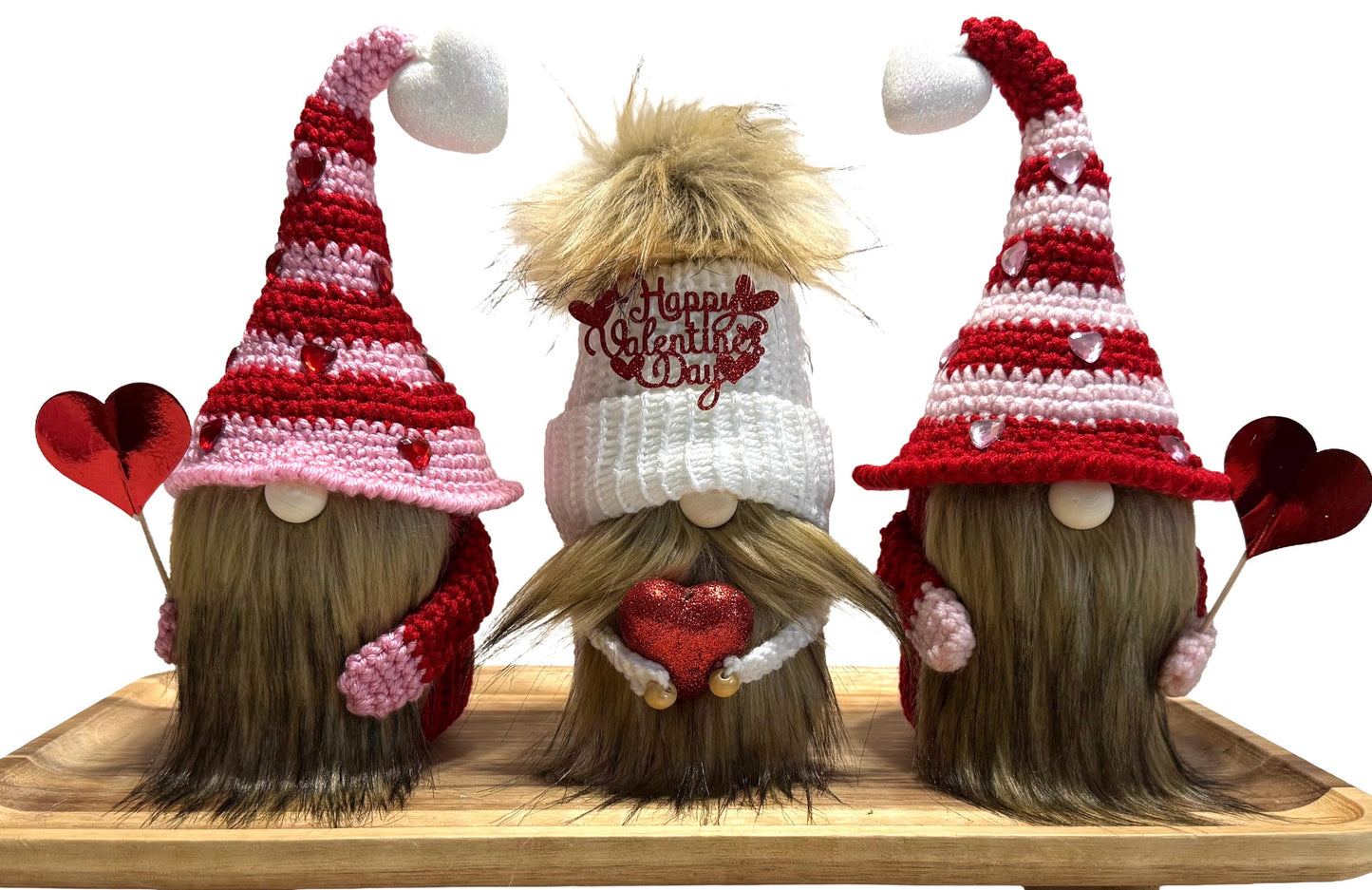 Valentine's Day Gnome, Spring Holiday Decor, Tiered Tray Decorations