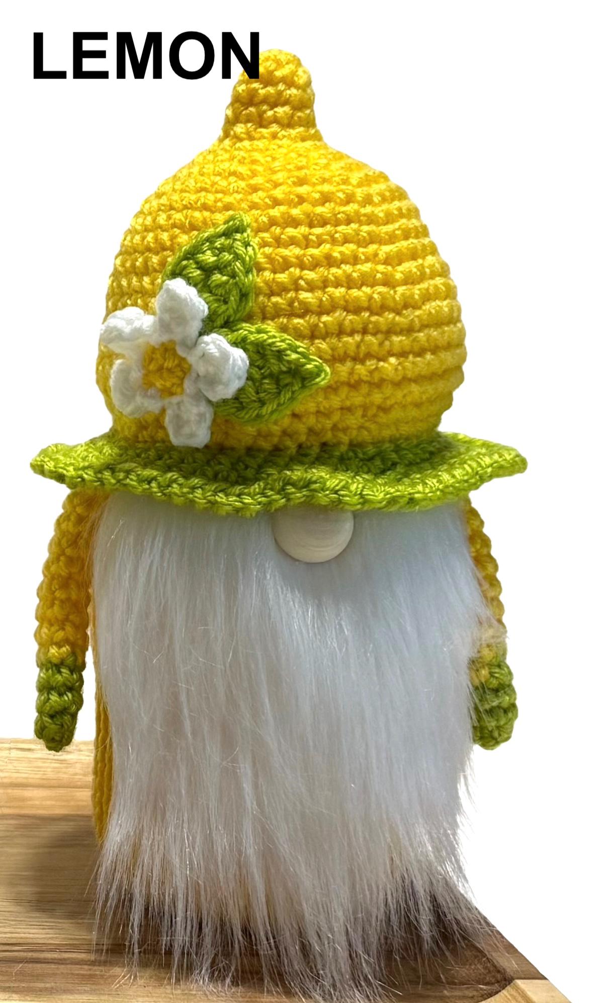 Lime Knitted Gnome , Summer Home Decor