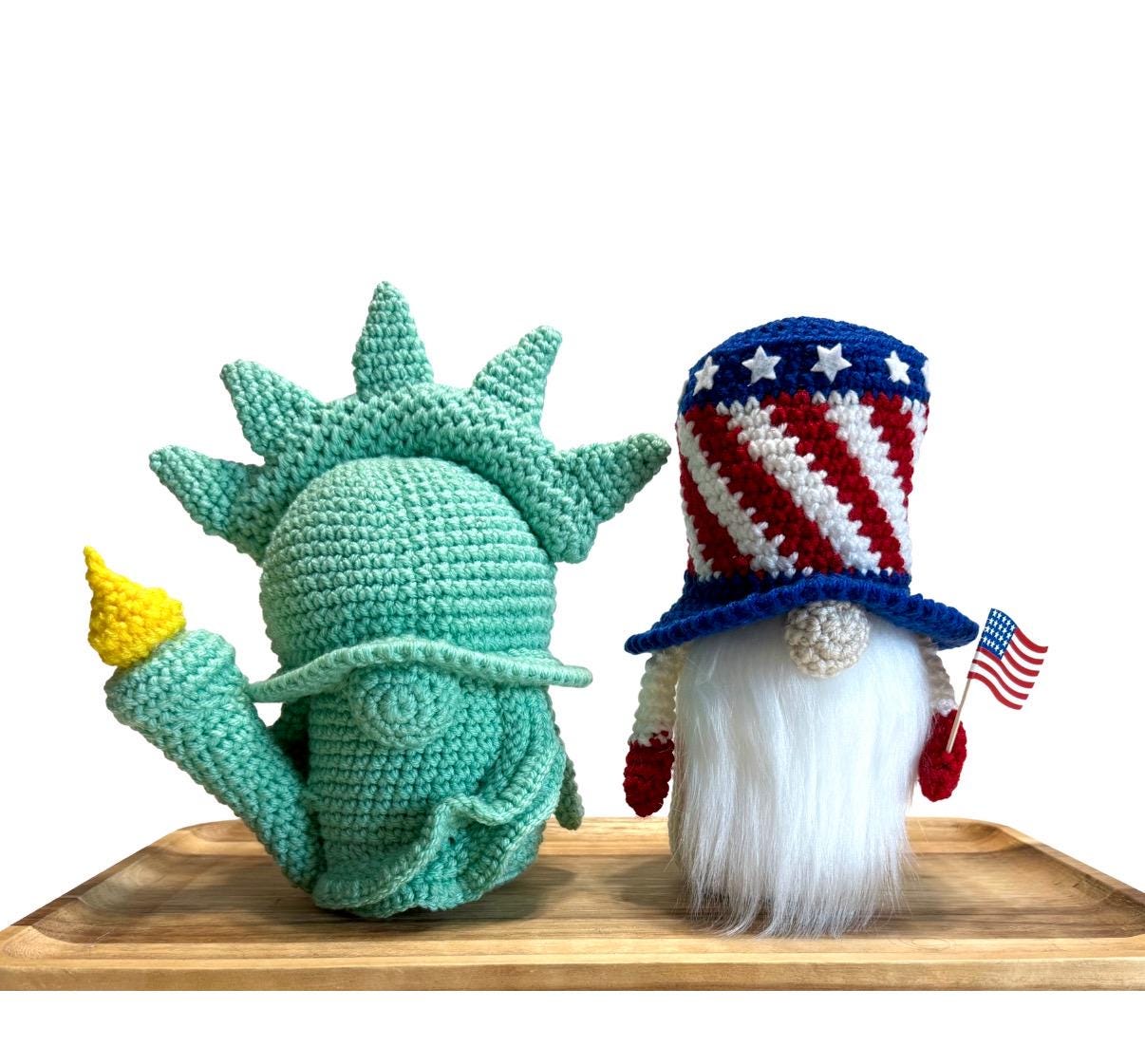Lady Liberty Gnomes, Uncle Sam Gnome, Patriotic Gnome