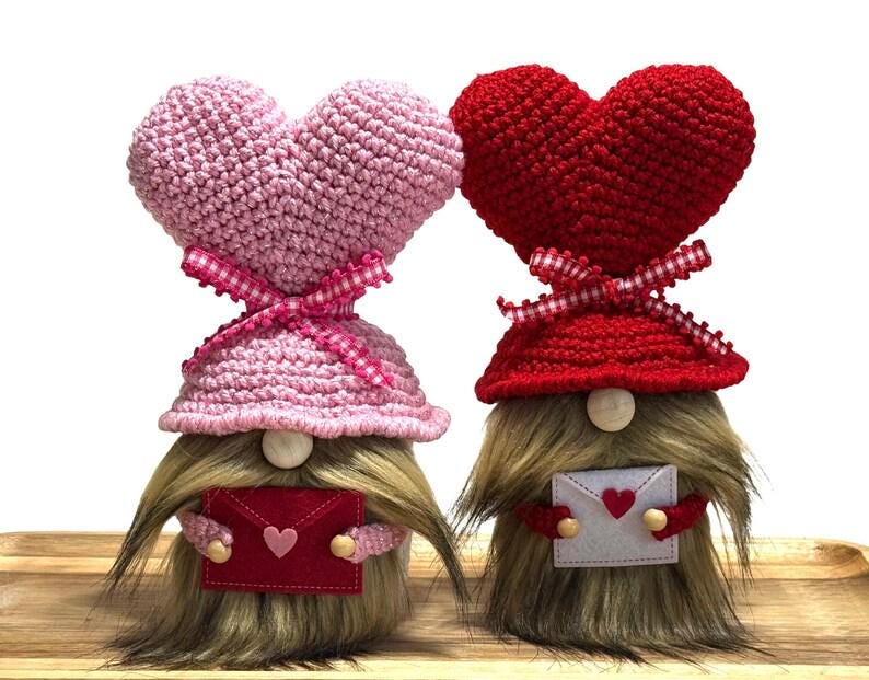 Valentine's Day Gnome, Spring Holiday Decor, Tiered Tray Decorations