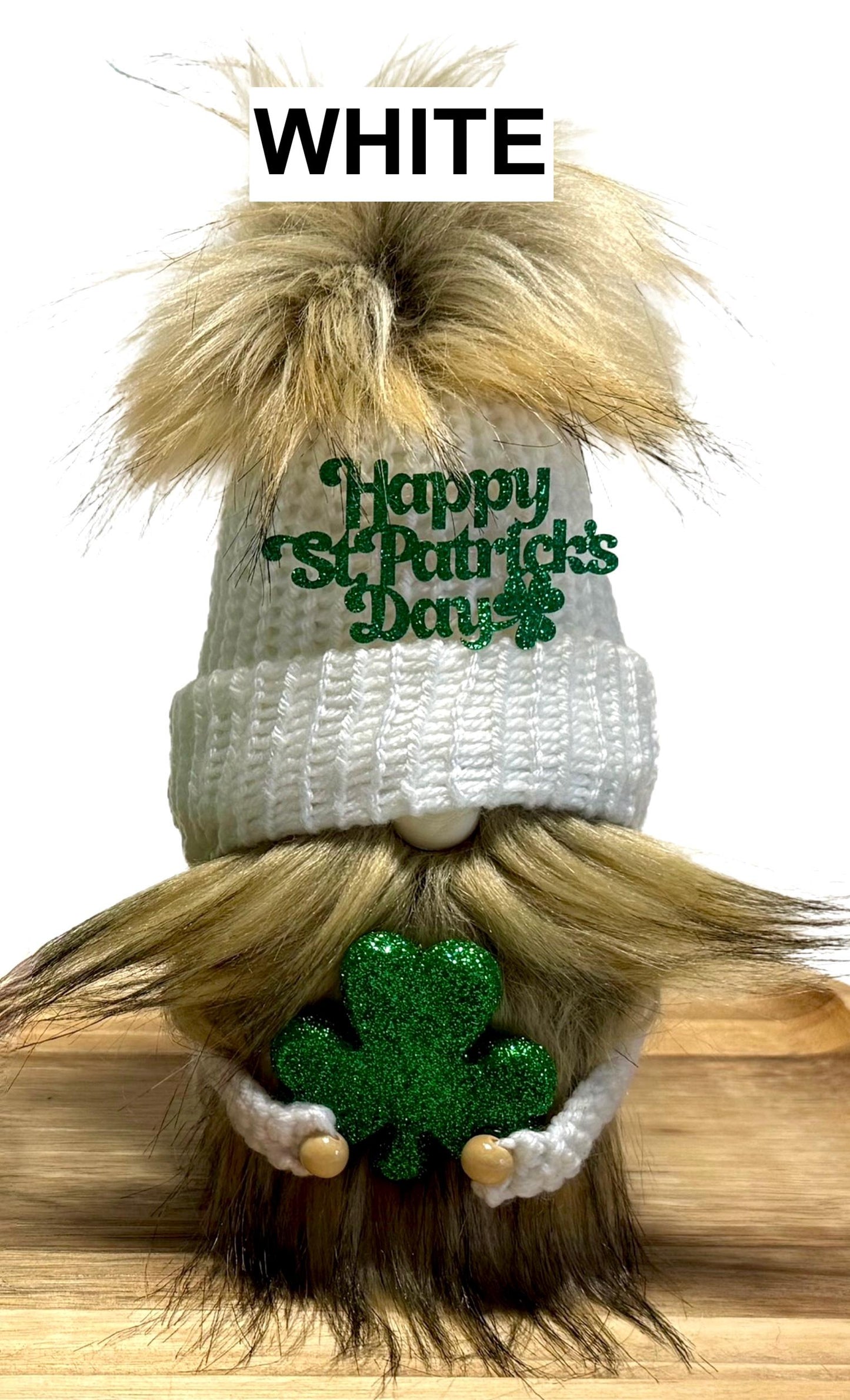 St. Patrick's Day Knit Shamrock Gnome