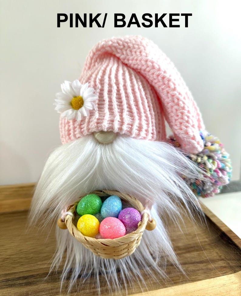 Easter Gnome, Spring Home Decorations, Tiered Tray Decor