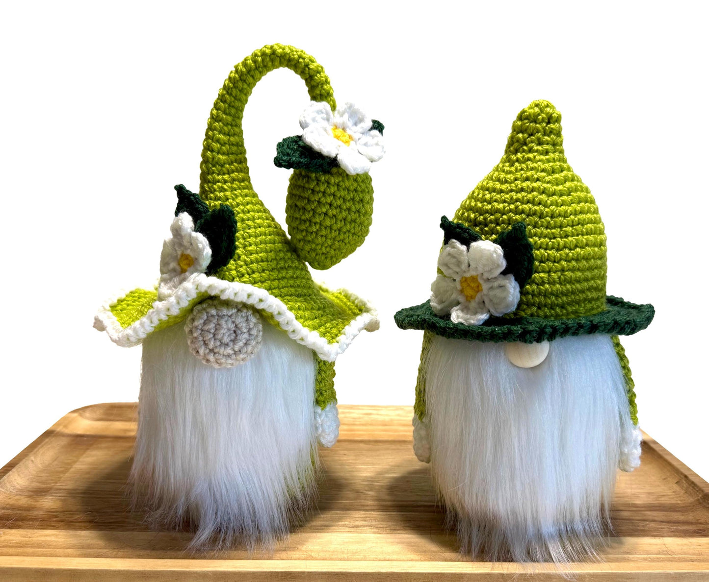 Lime Knitted Gnome , Summer Home Decor