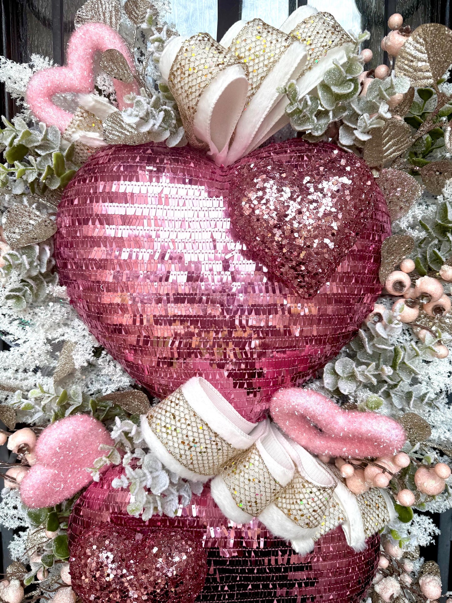 Valentine's Day Door Wreath, Spring Porch Decor