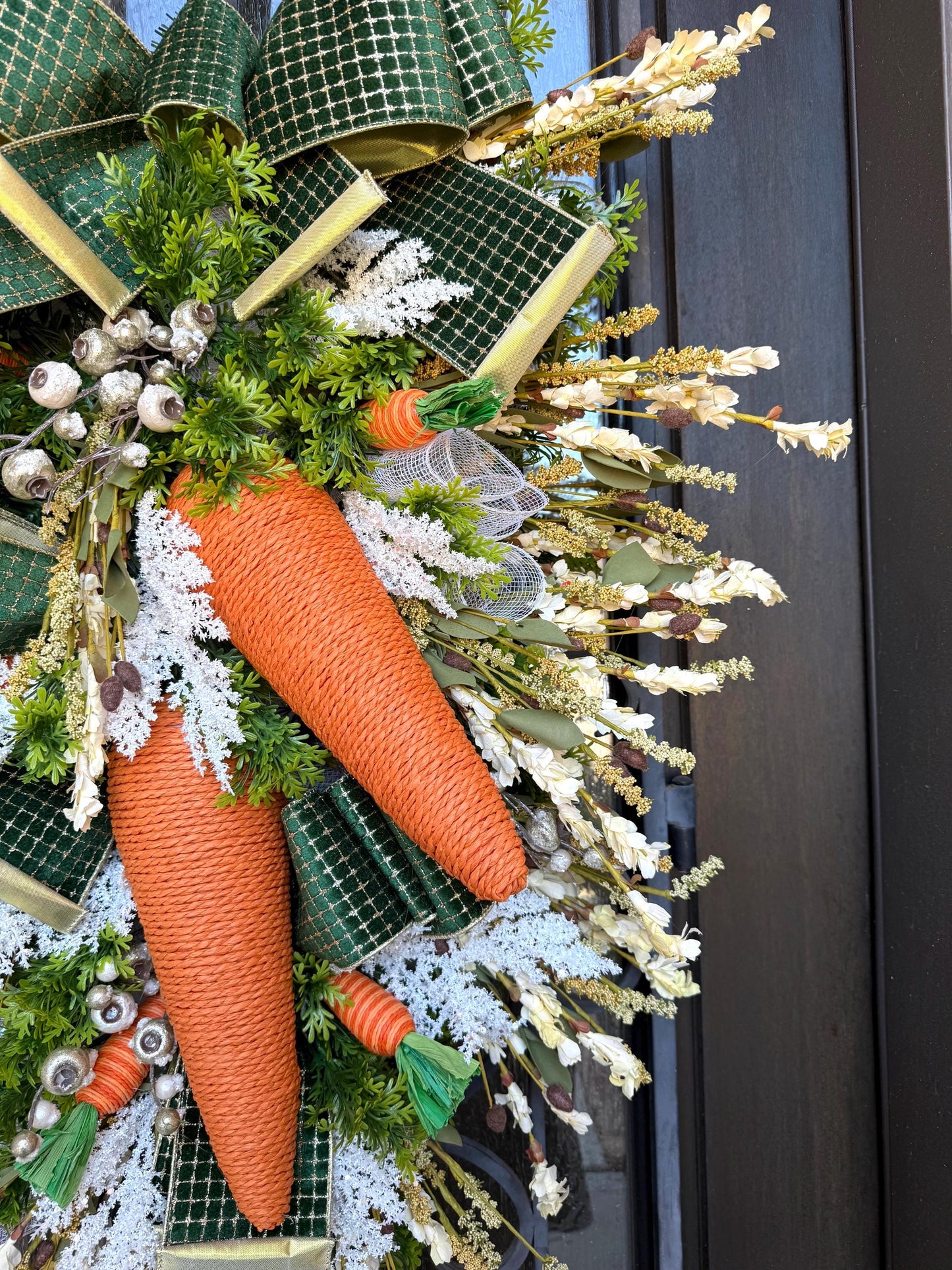 Carrot Door Swag, Easter Spring Porch Decor, Holiday Wreath