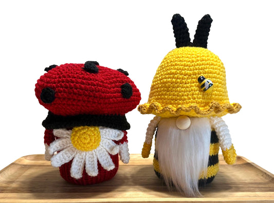 Lady Bug and Bee Gnome