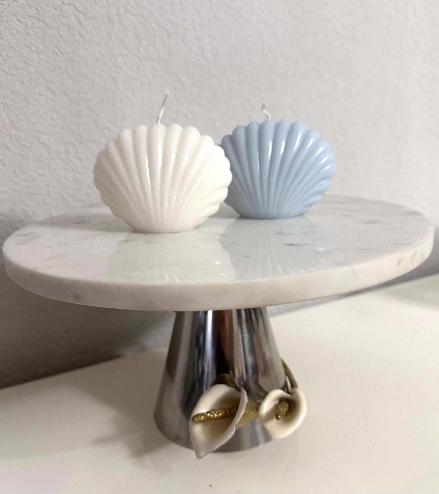 Seashell Soy Candles, Beach House Decor, Pastel Colors, Novelty Home Accent