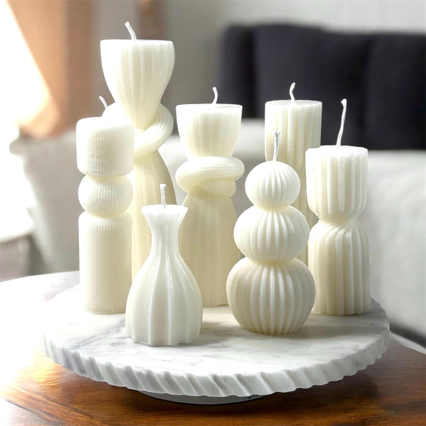 Geometric Handmade Soy Candles ,  Housewarming Gift, Modern Candles, Home Decor