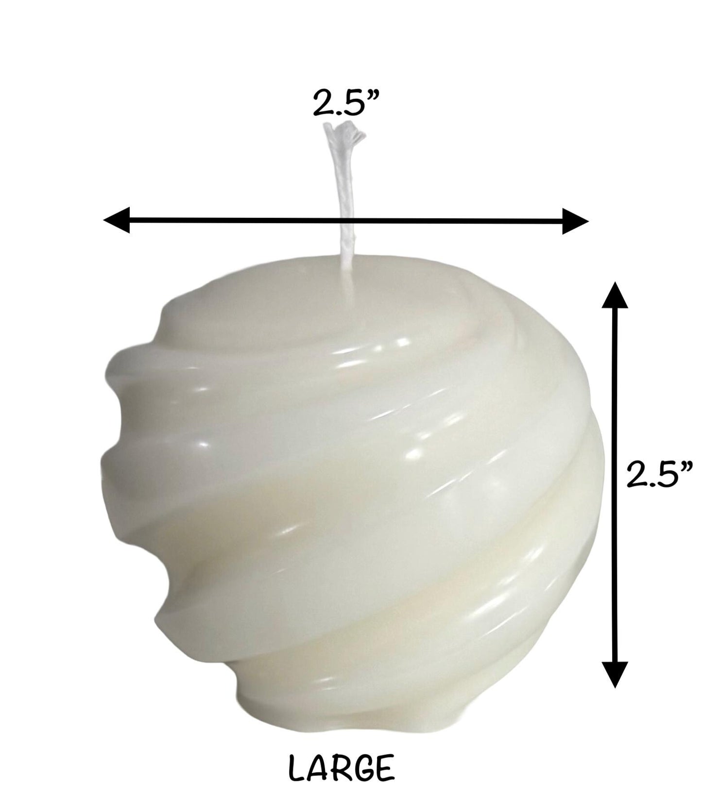 Handmade Swirl Soy Candle, Choose Color, Holiday Home Decor