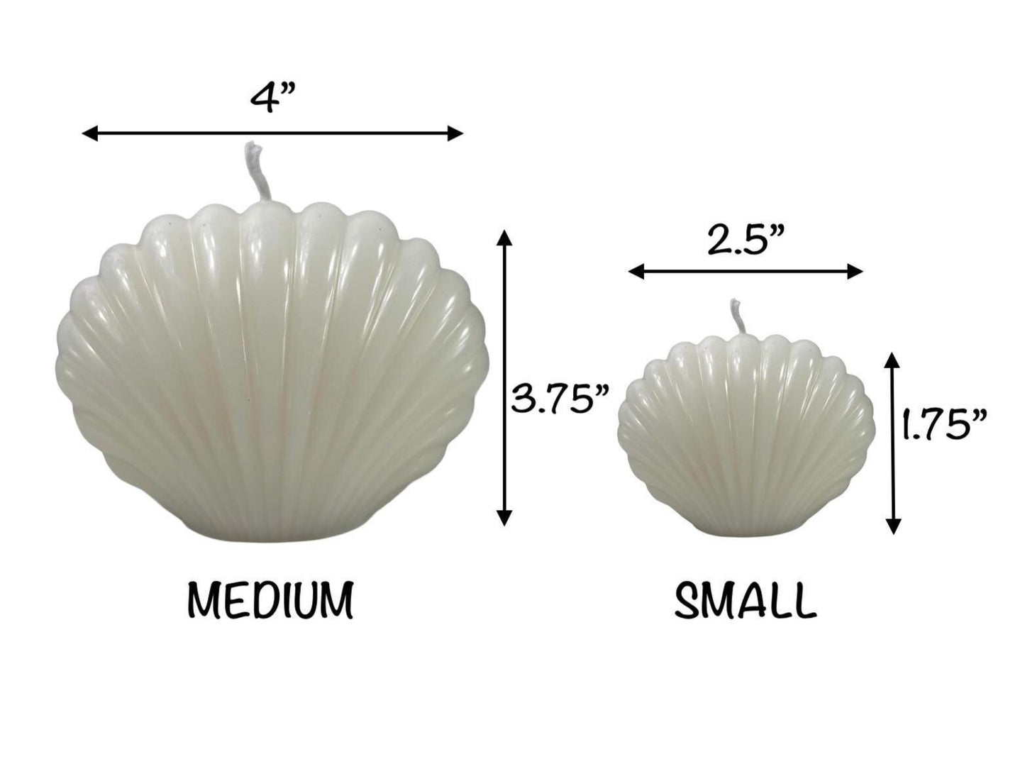 Seashell Soy Candles, Beach House Decor, Pastel Colors, Novelty Home Accent