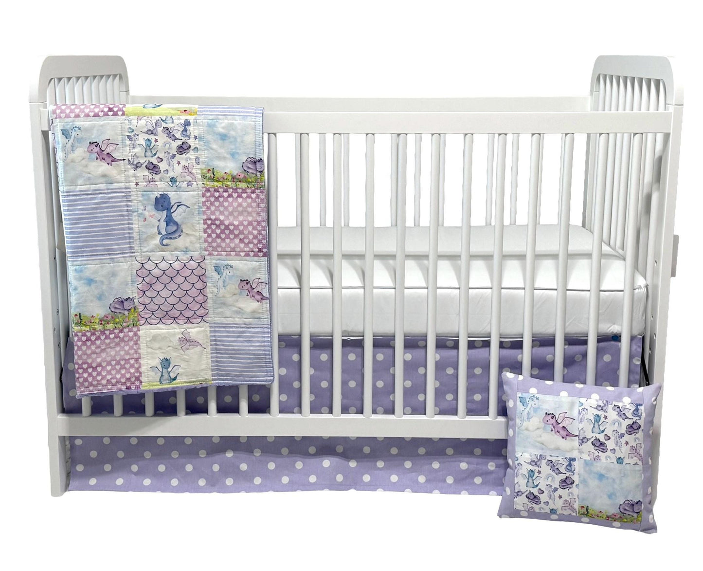 Dragons Crib Bedding, Purple Nursery Decor