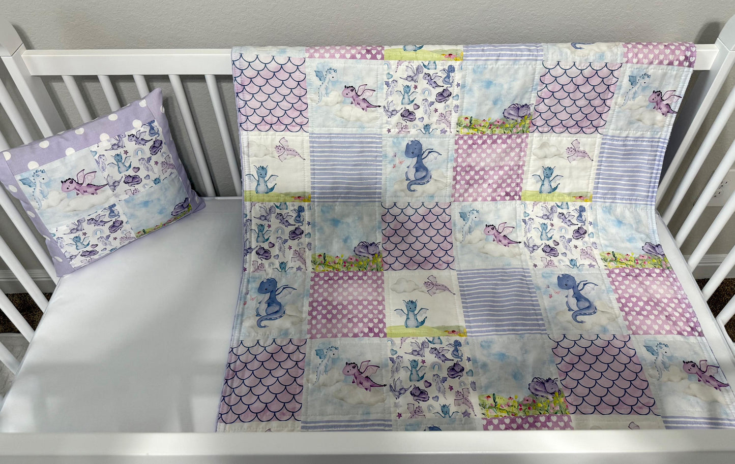 Dragons Crib Bedding, Purple Nursery Decor
