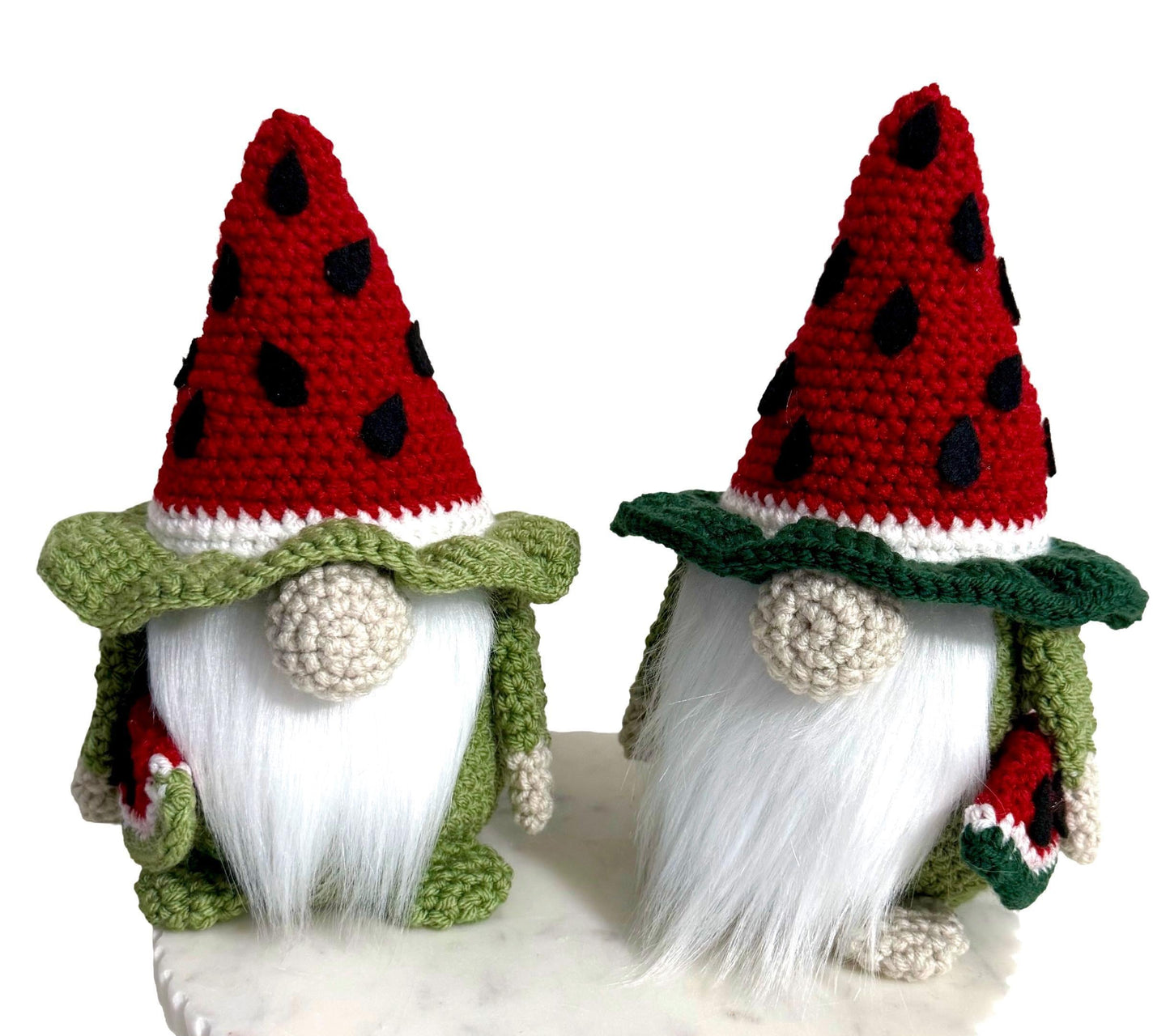 Watermelon Crochet Gnome, Handmade Summer Home Decor
