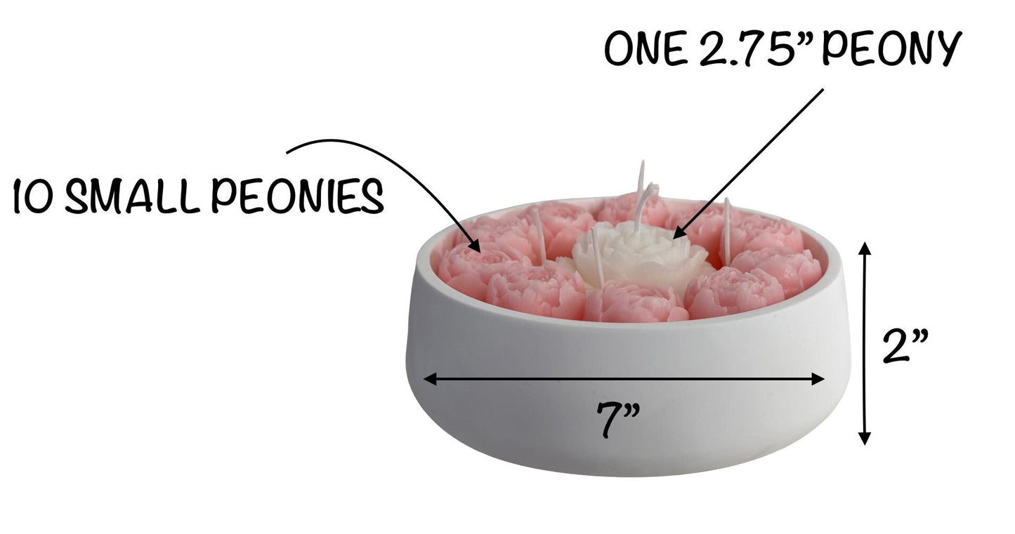 Peony  Handmade Soy Candles, Cozy Home Decor, Holiday Decorations, Housewarming Gift, Luxury Candle