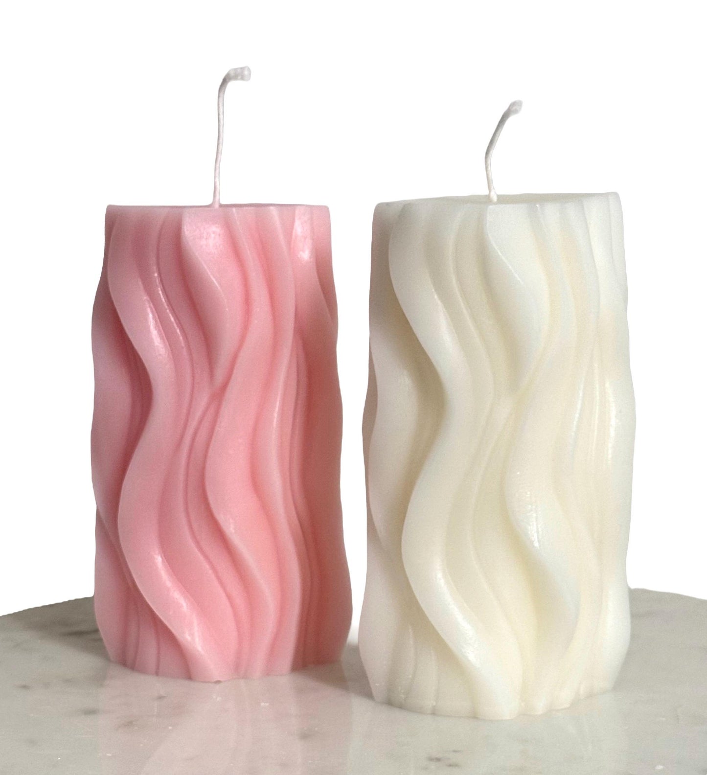 Geometric Handmade Soy Candles ,  Set of 2,  Housewarming Gift, Modern Candles, Home Decor