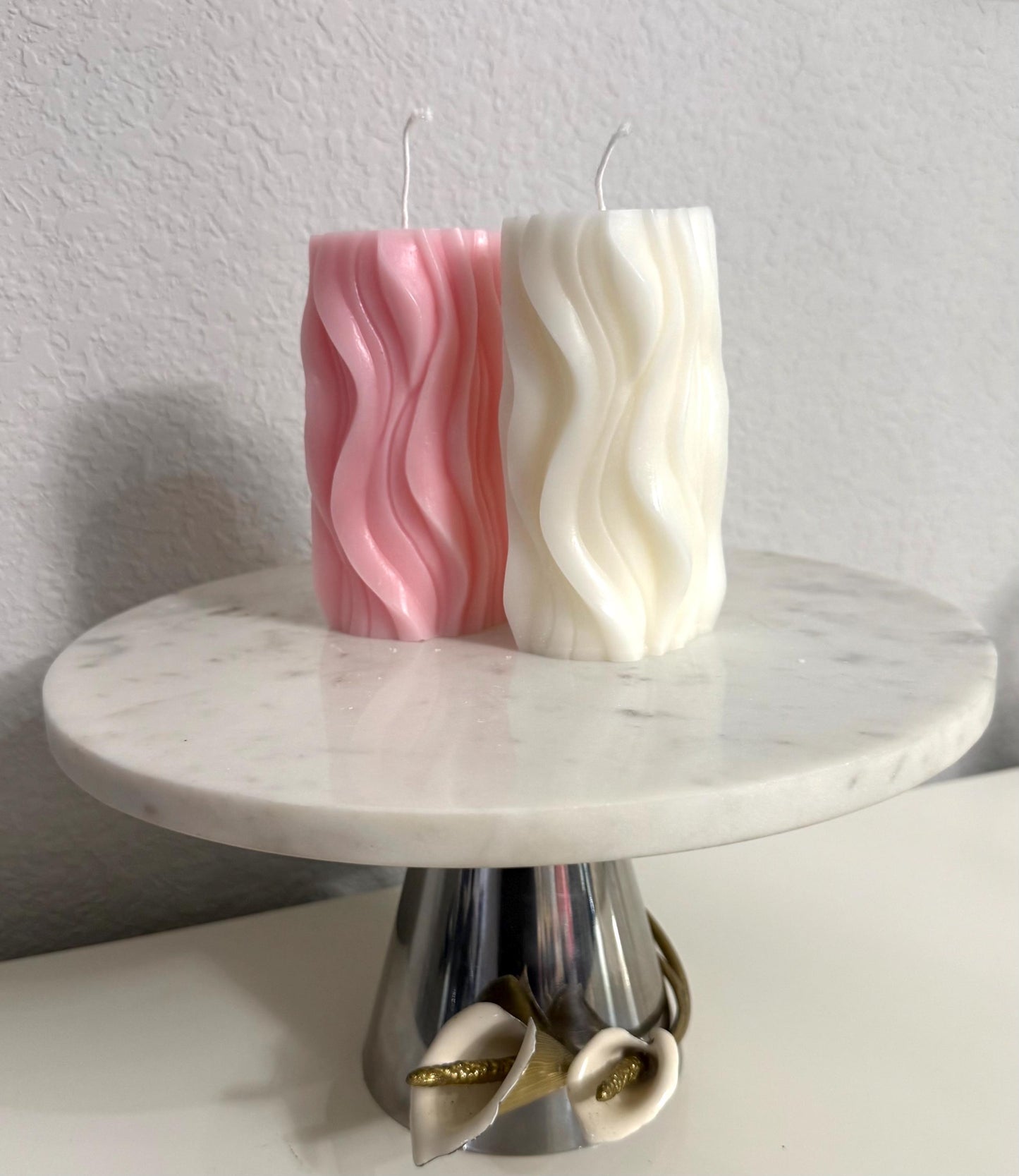 Geometric Handmade Soy Candles ,  Set of 2,  Housewarming Gift, Modern Candles, Home Decor
