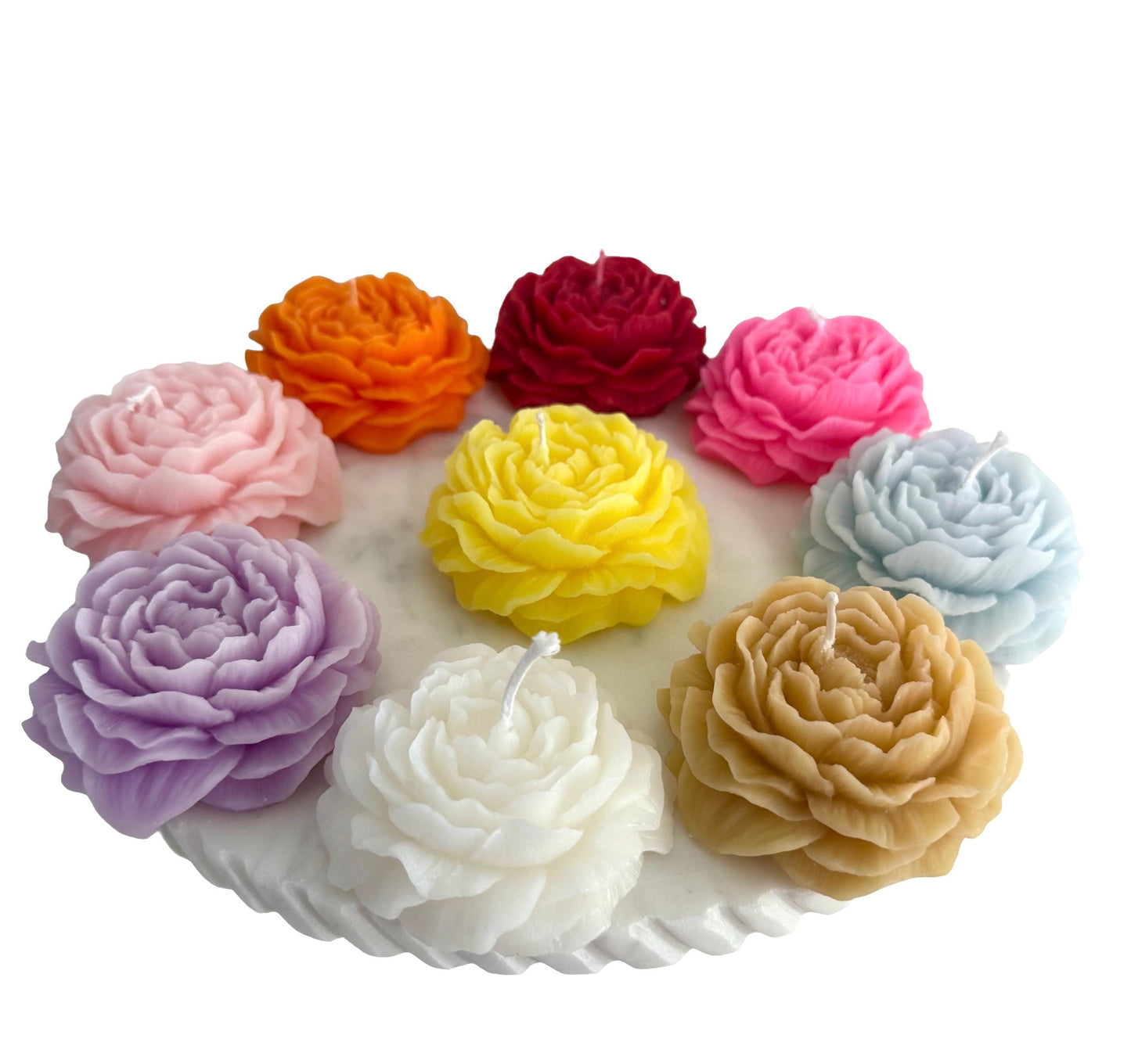 Peony Handmade Soy Candle, Wedding Decorations, Party Favors