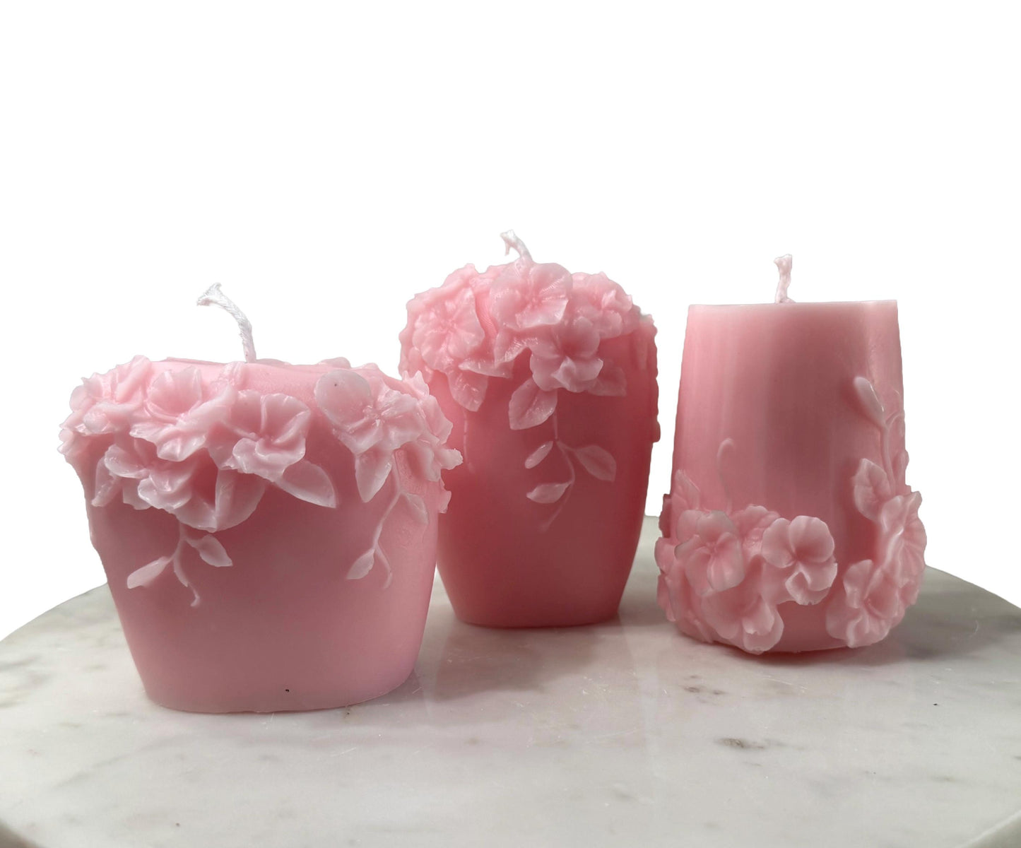 Floral Vine Soy Candle, Spring Home Decor, Handmade Wax Candle