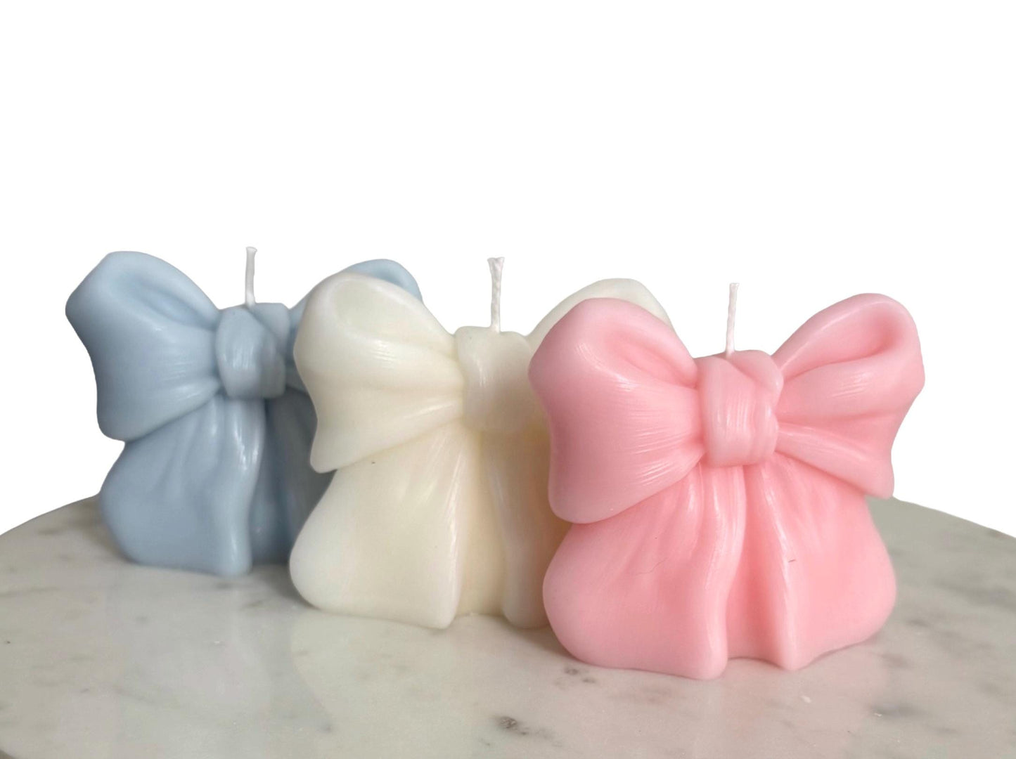 Handmade Bow Soy Candles, Holiday Decor, Party Favors