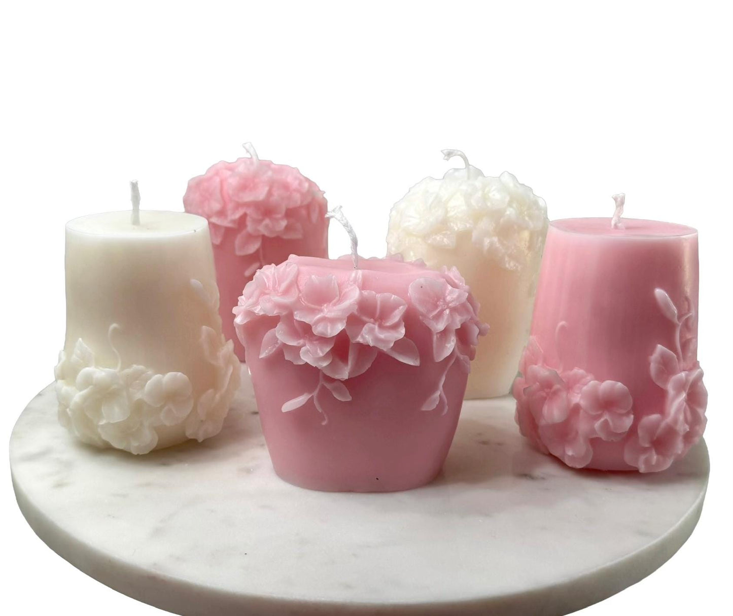 Floral Vine Soy Candle, Spring Home Decor, Handmade Wax Candle