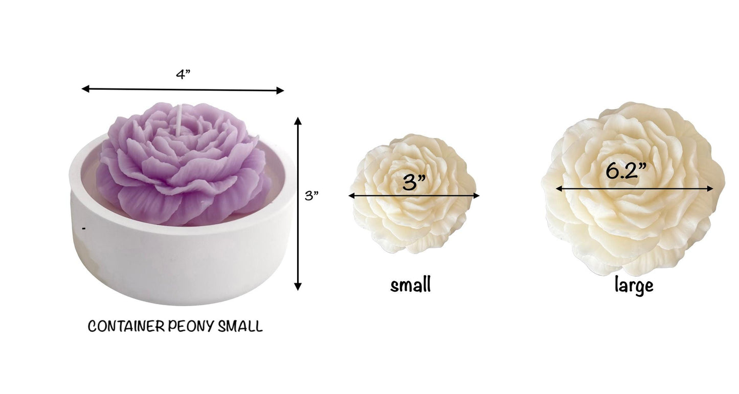 Peony Handmade Soy Candle, Wedding Decorations, Party Favors