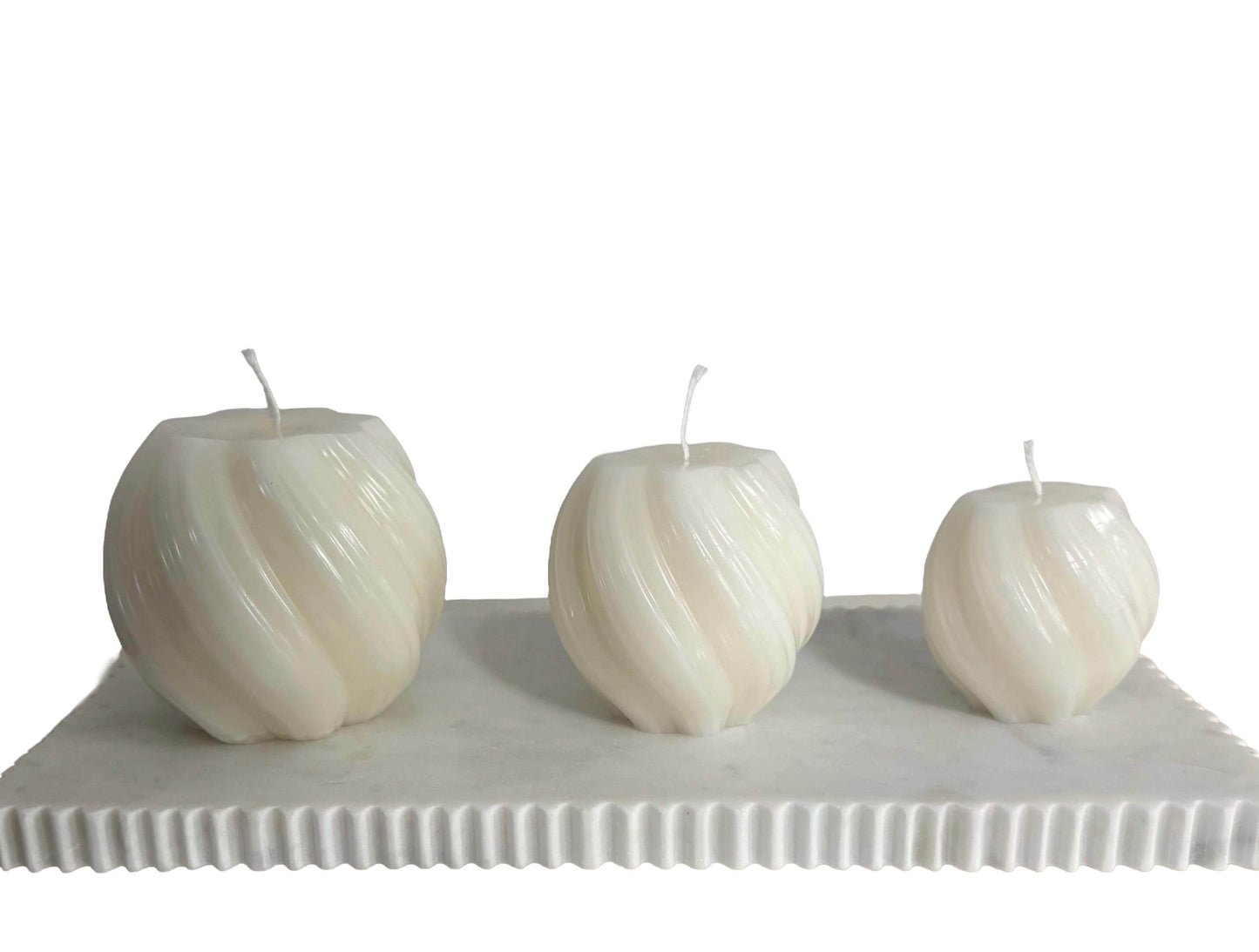 Handmade Soy Wax Swirl Candles, Patriotic Holiday Decor