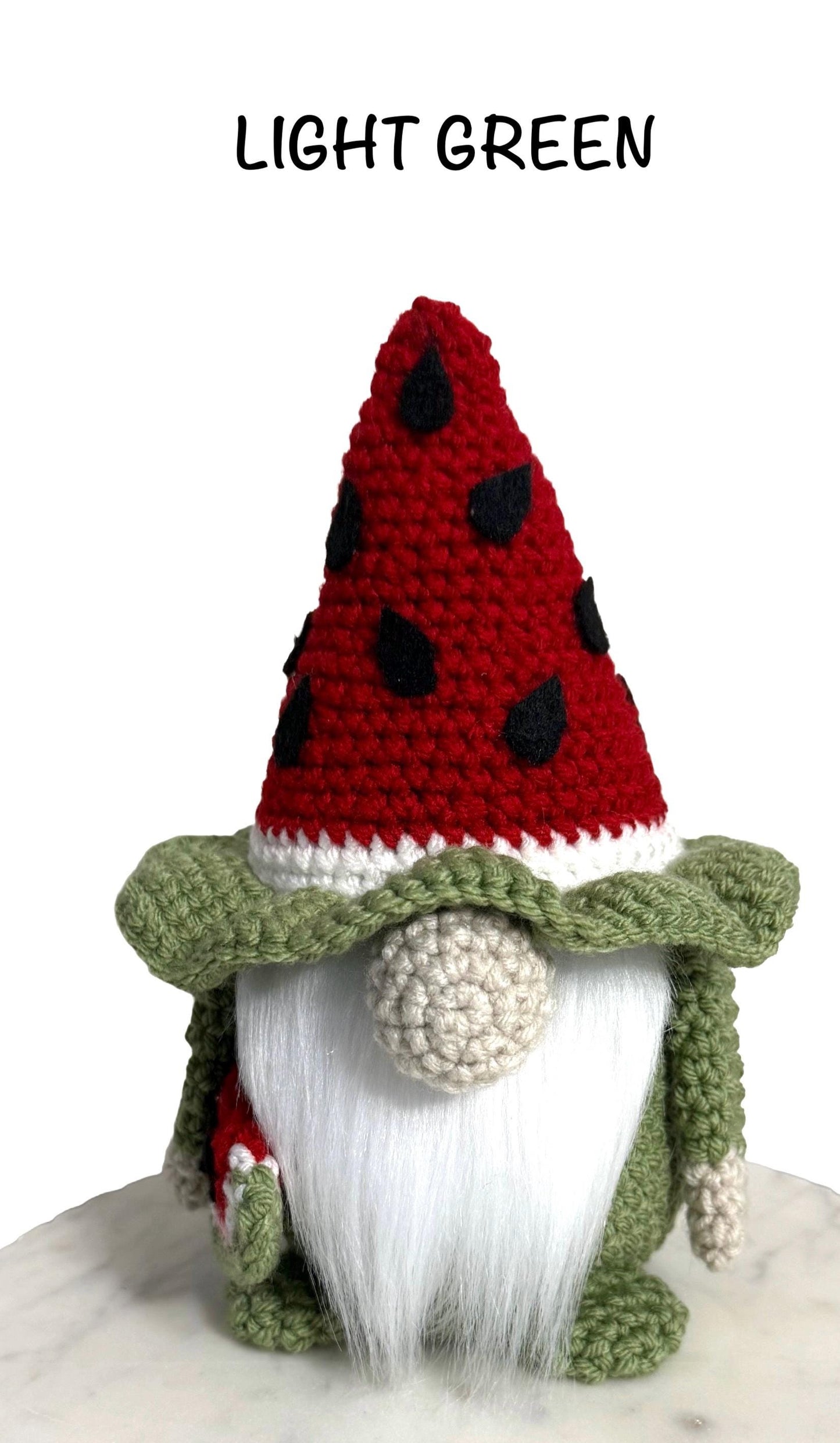 Watermelon Crochet Gnome, Handmade Summer Home Decor
