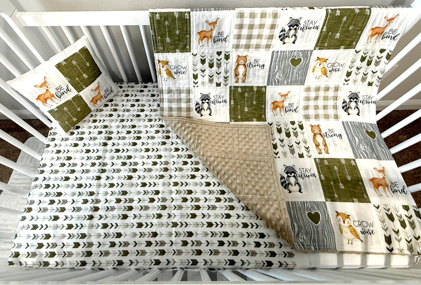 Woodland Baby Bedding , Woodlands Nursery Quilt