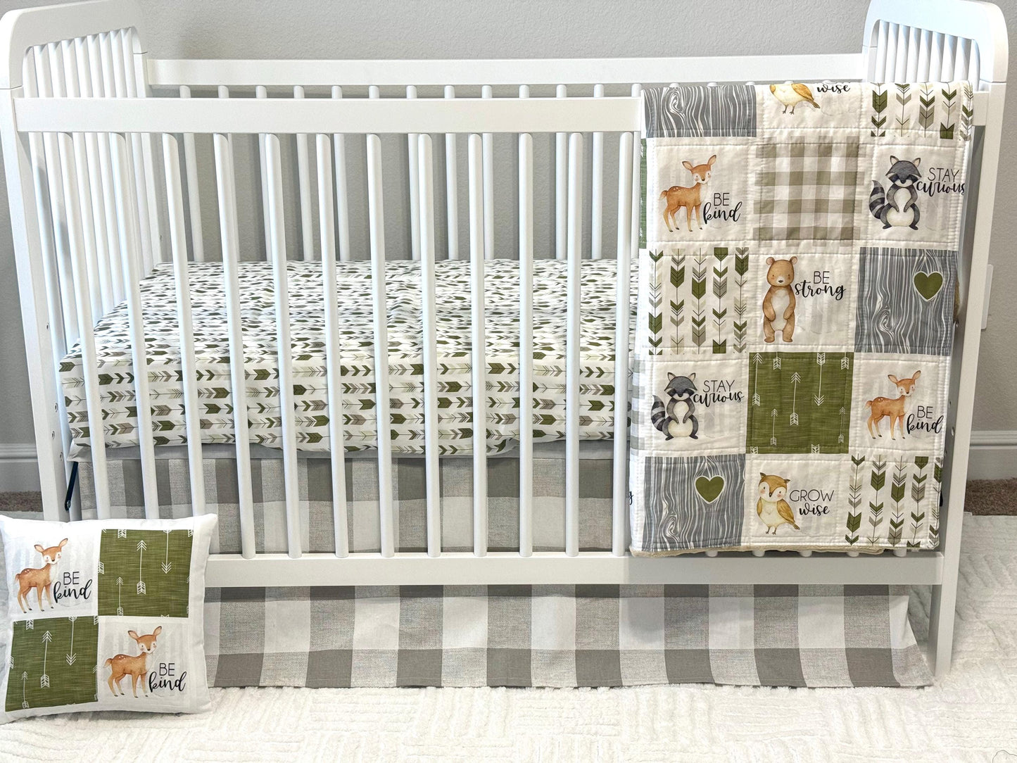 Woodland Baby Bedding , Woodlands Nursery Quilt