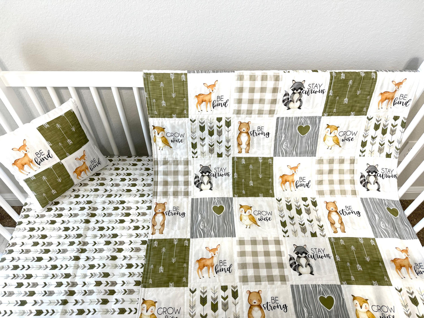 Woodland Baby Bedding , Woodlands Nursery Quilt