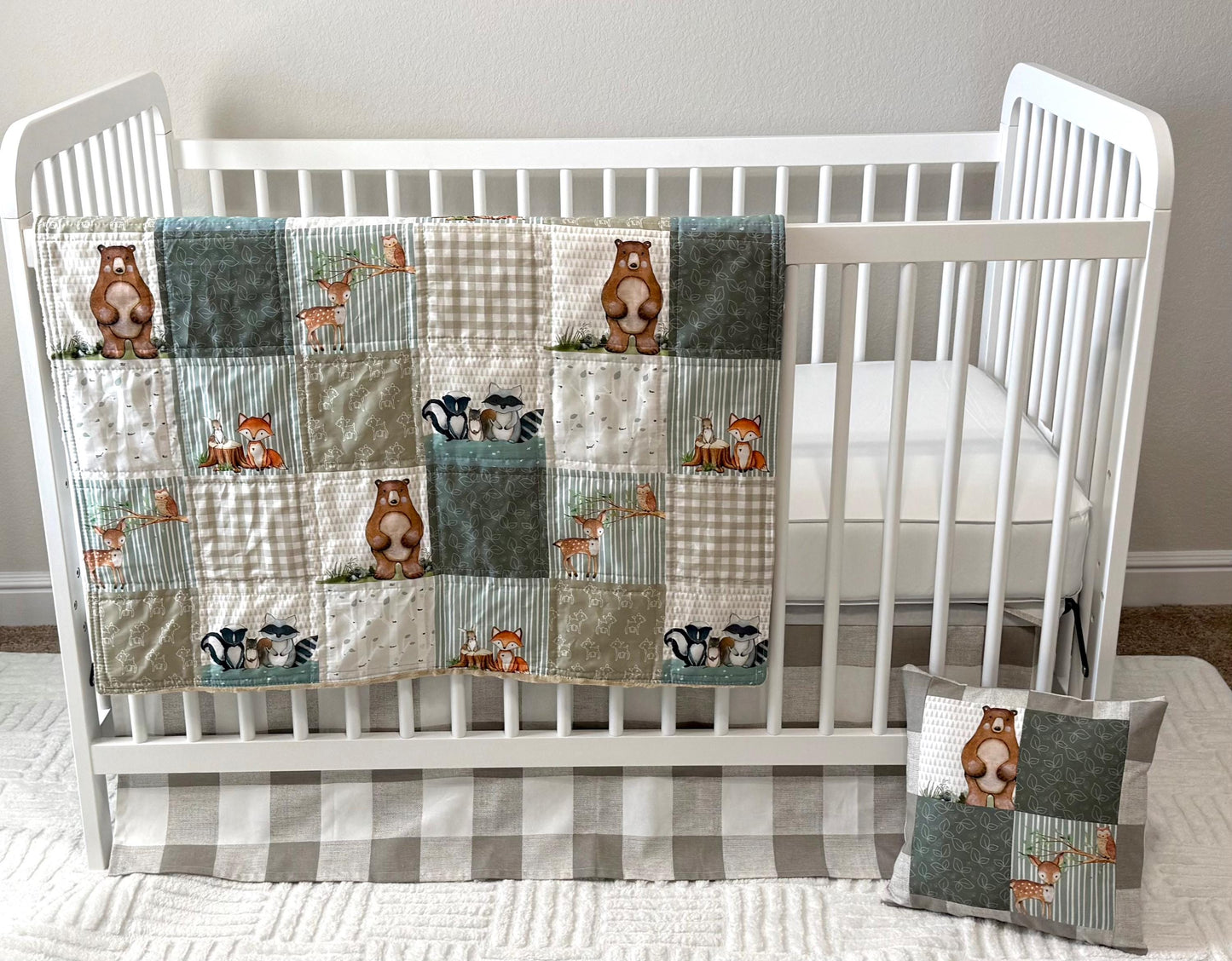 Woodland Baby Bedding , Woodlands Nursery Quilt