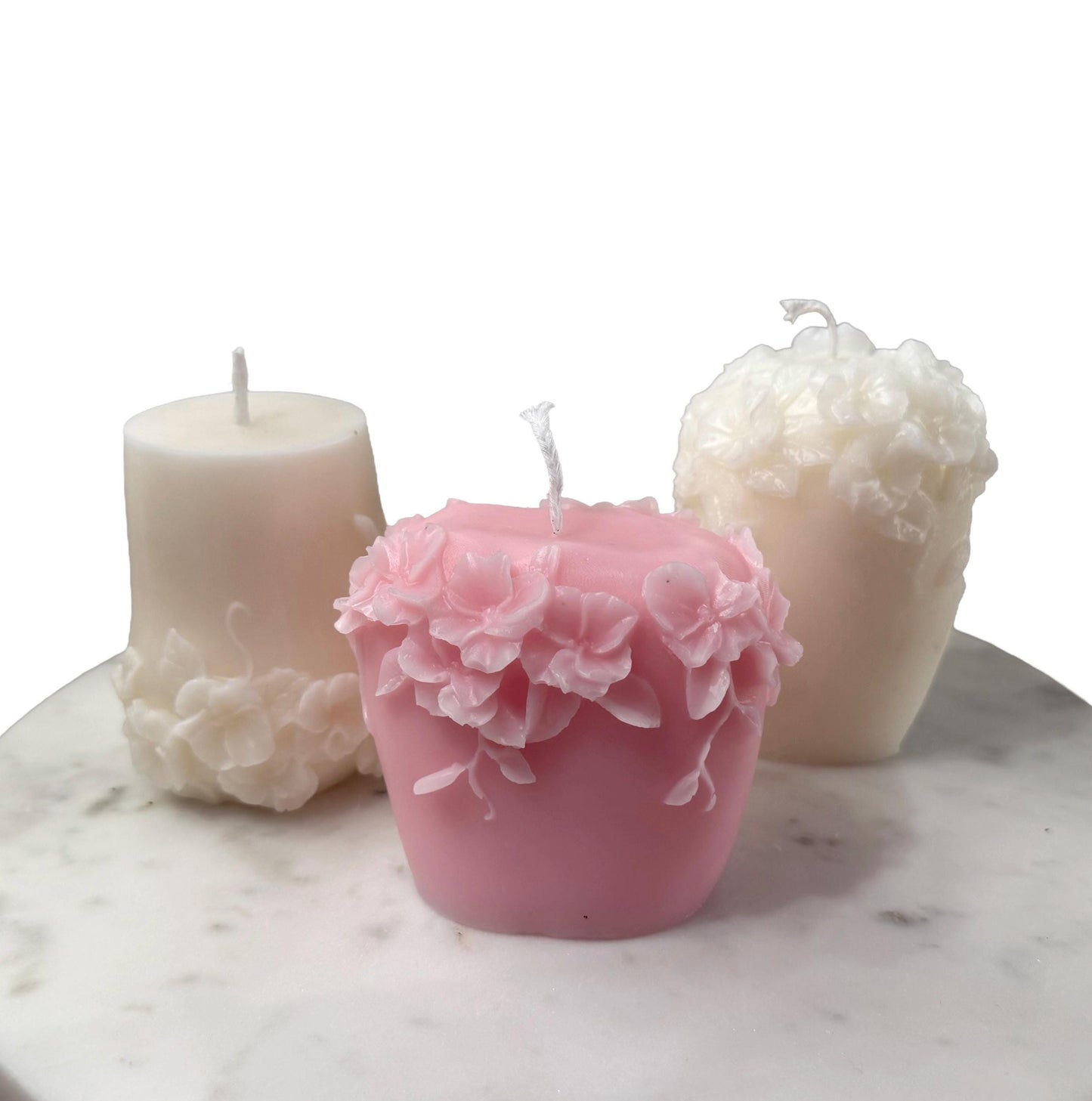 Floral Vine Soy Candle, Spring Home Decor, Handmade Wax Candle