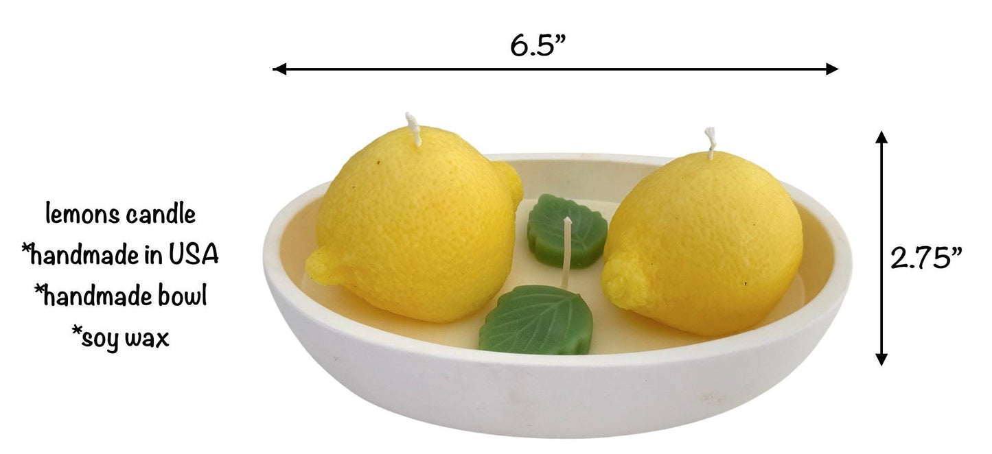 Lemons Handmade Soy Candles, Summer Home Decor,  Holiday Decorations,  Luxury Candle