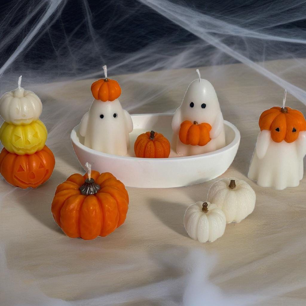 Halloween Handmade Soy Candles, Fall Home Decor, Holiday Decorations