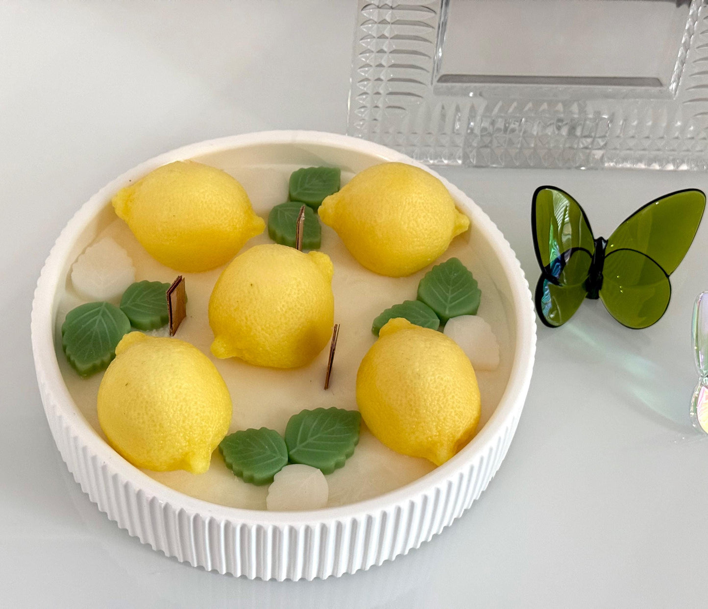 Lemons Handmade Soy Candles, Summer Home Decor, Tropical Decorations, Housewarming Gift, Luxury Candle