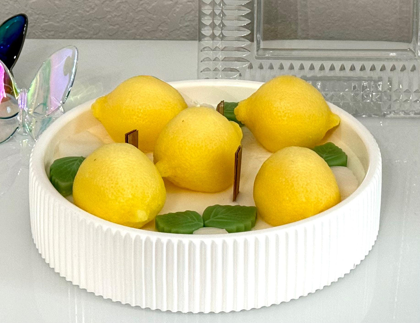 Lemons Handmade Soy Candles, Summer Home Decor, Tropical Decorations, Housewarming Gift, Luxury Candle