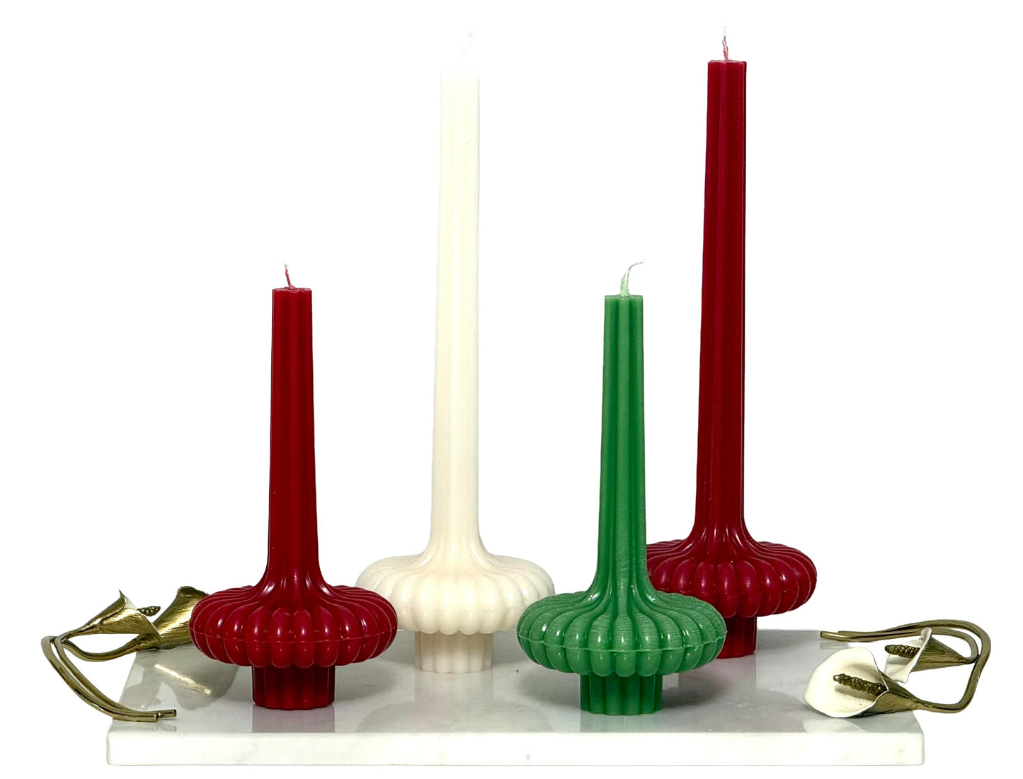 Handmade Sculptural Soy Candle, Modern Minimalist Home Decor Pillar Candle