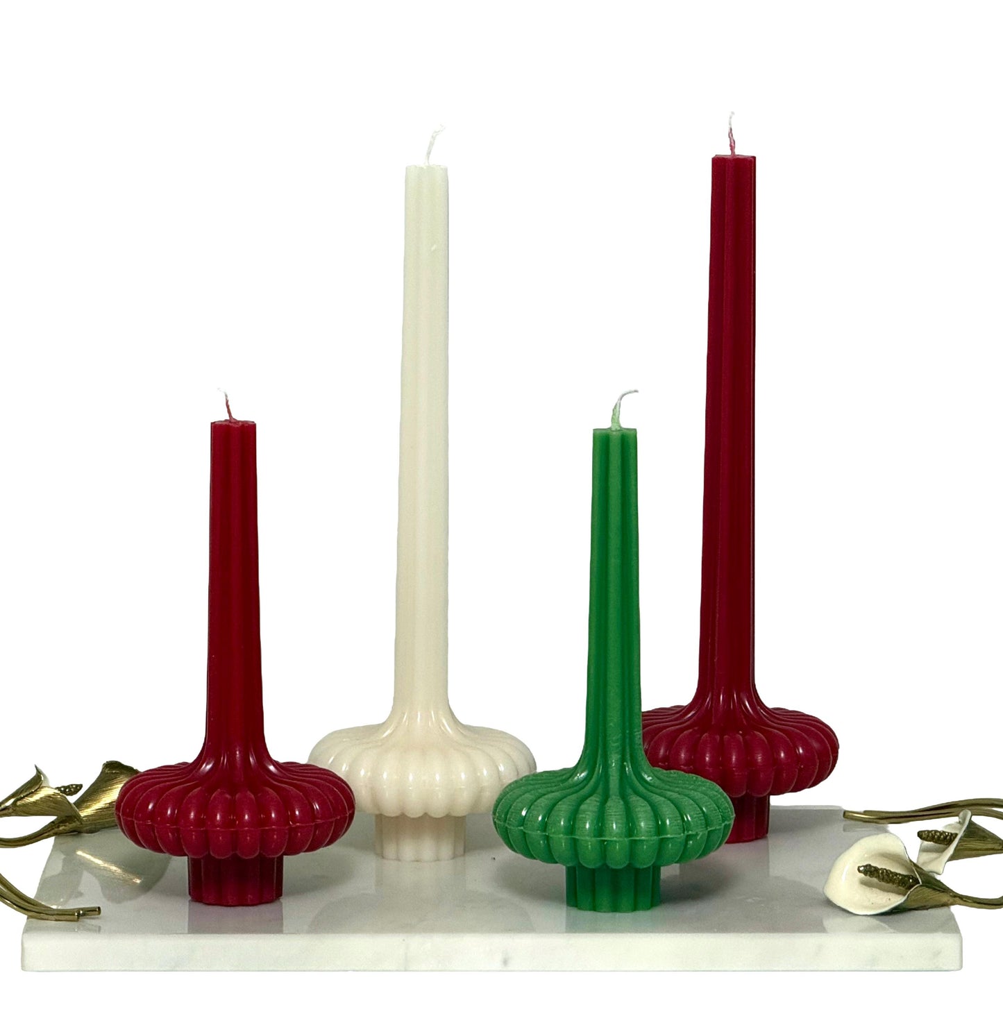 Handmade Sculptural Soy Candle, Modern Minimalist Home Decor Pillar Candle