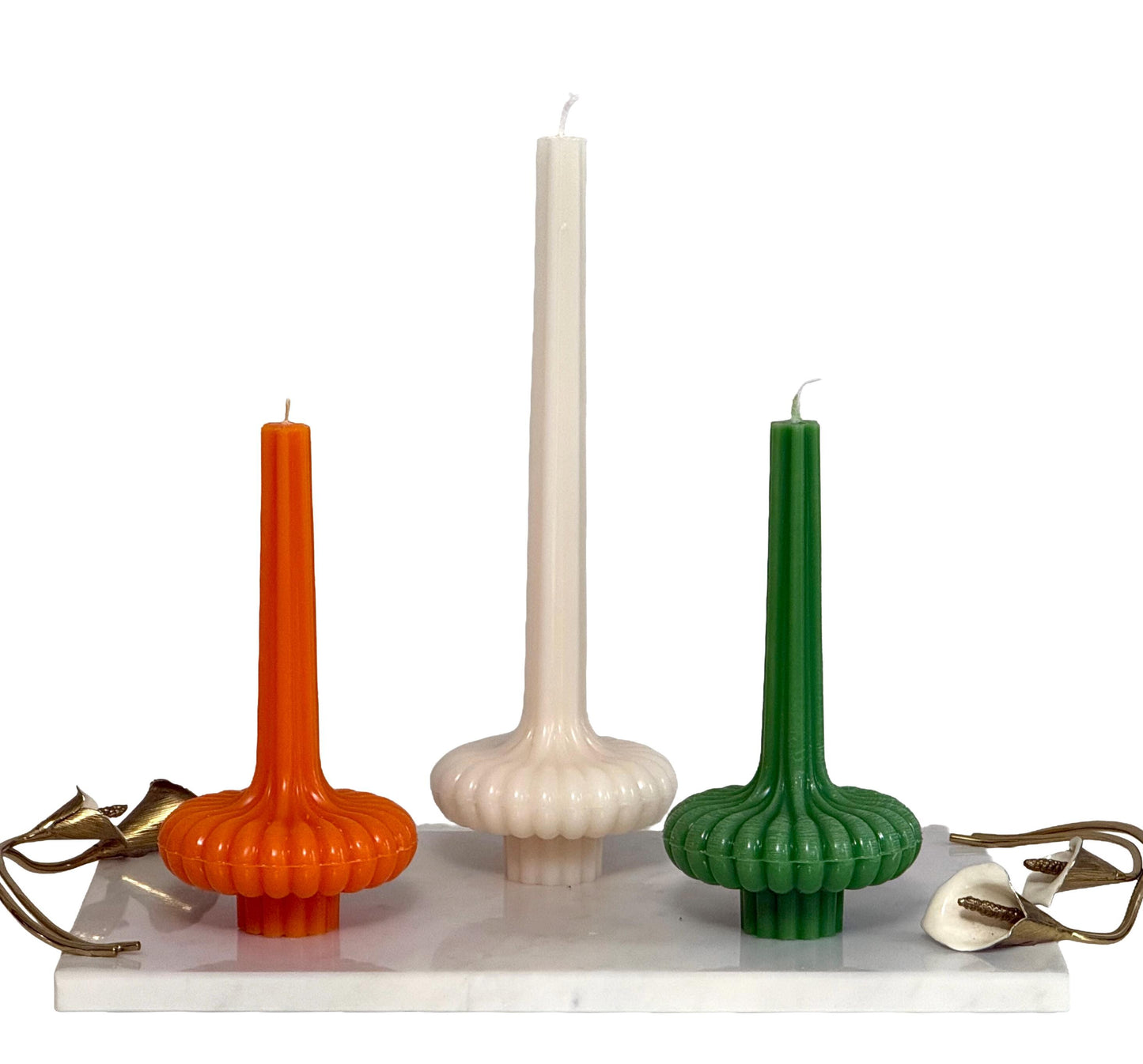 Handmade Sculptural Soy Candle, Modern Minimalist Home Decor Pillar Candle