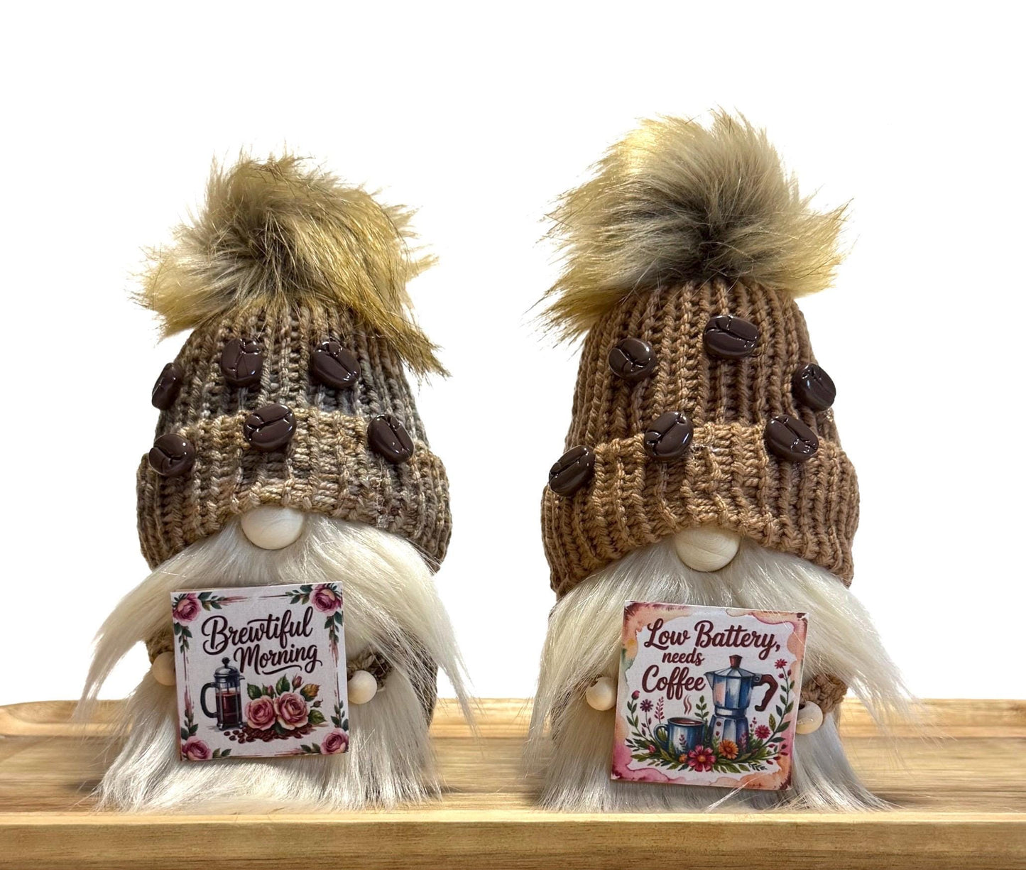 Coffee Gnome, Kitchen Home Decoration , Tiered Tray Decor