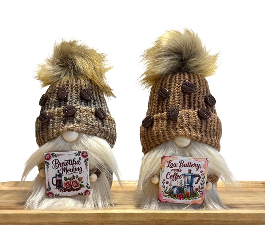 Coffee Gnome, Kitchen Home Decoration , Tiered Tray Decor